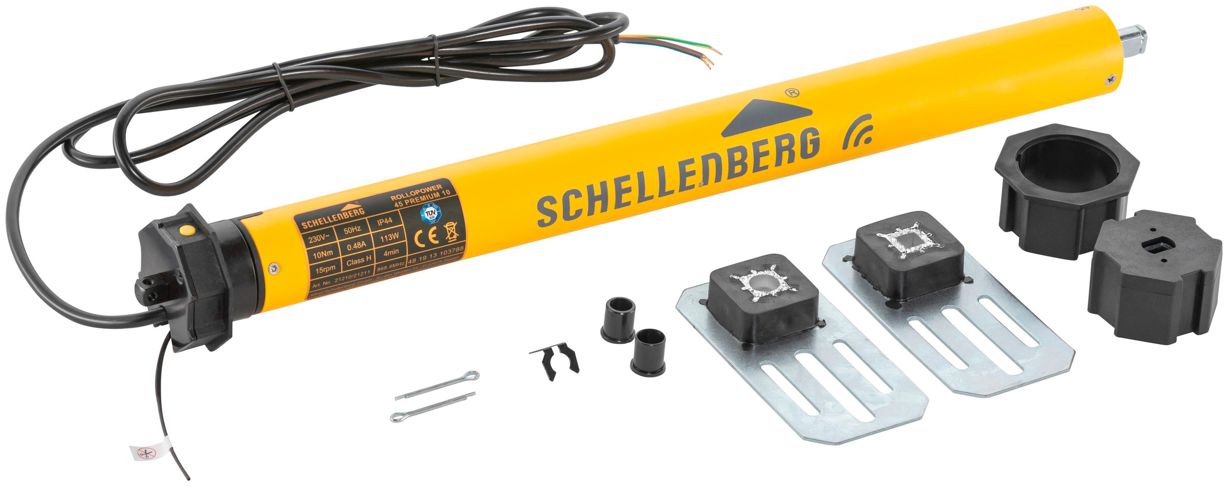 SCHELLENBERG Rollladenmotor »Premium, Rohrmotor mit Funk Endlageneinstellung«, geeignet für 60 mm Rollladenwellen, Maxi, 10 Nm, Zugkraft 20 kg