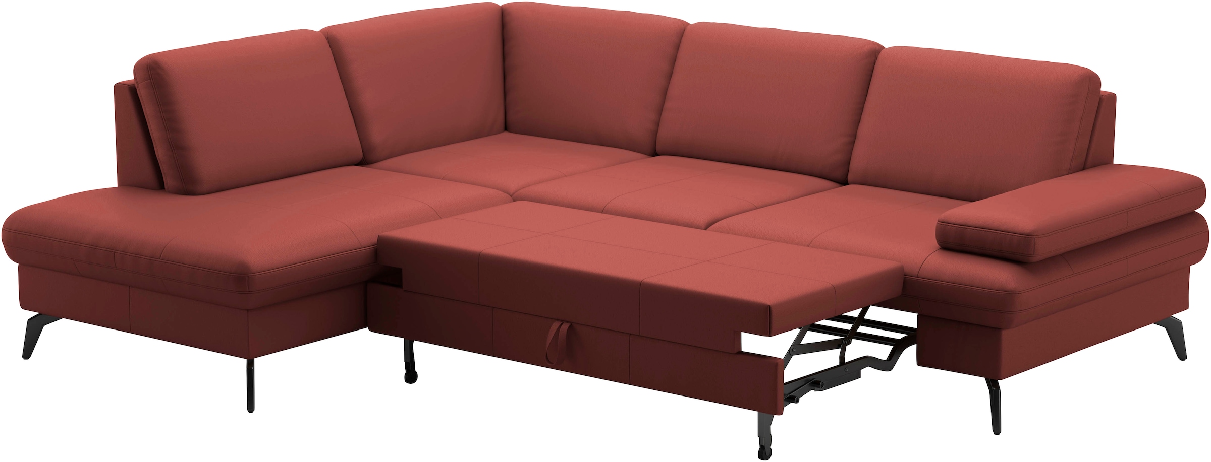 sit&more Ecksofa »Morris L-Form, inkl. Sitztiefenverstellung«, wahlweise mit Armteilverstellung, Bettfunktion & Bettkasten