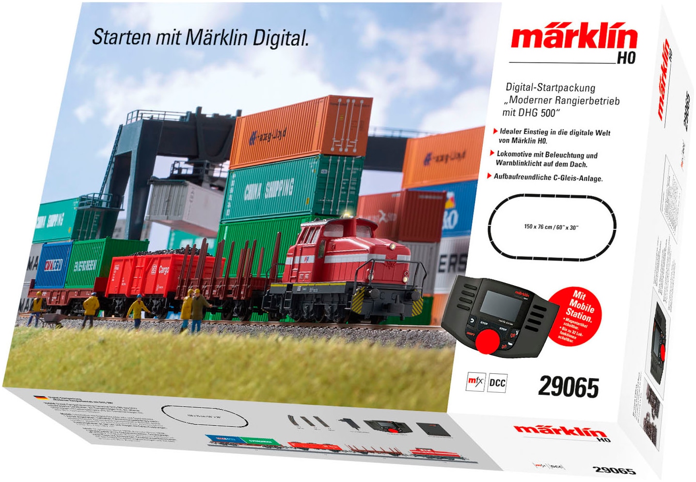 Modelleisenbahn-Set »Digital-Startpackung Moderner Rangierbetrieb mit DHG 500 -...