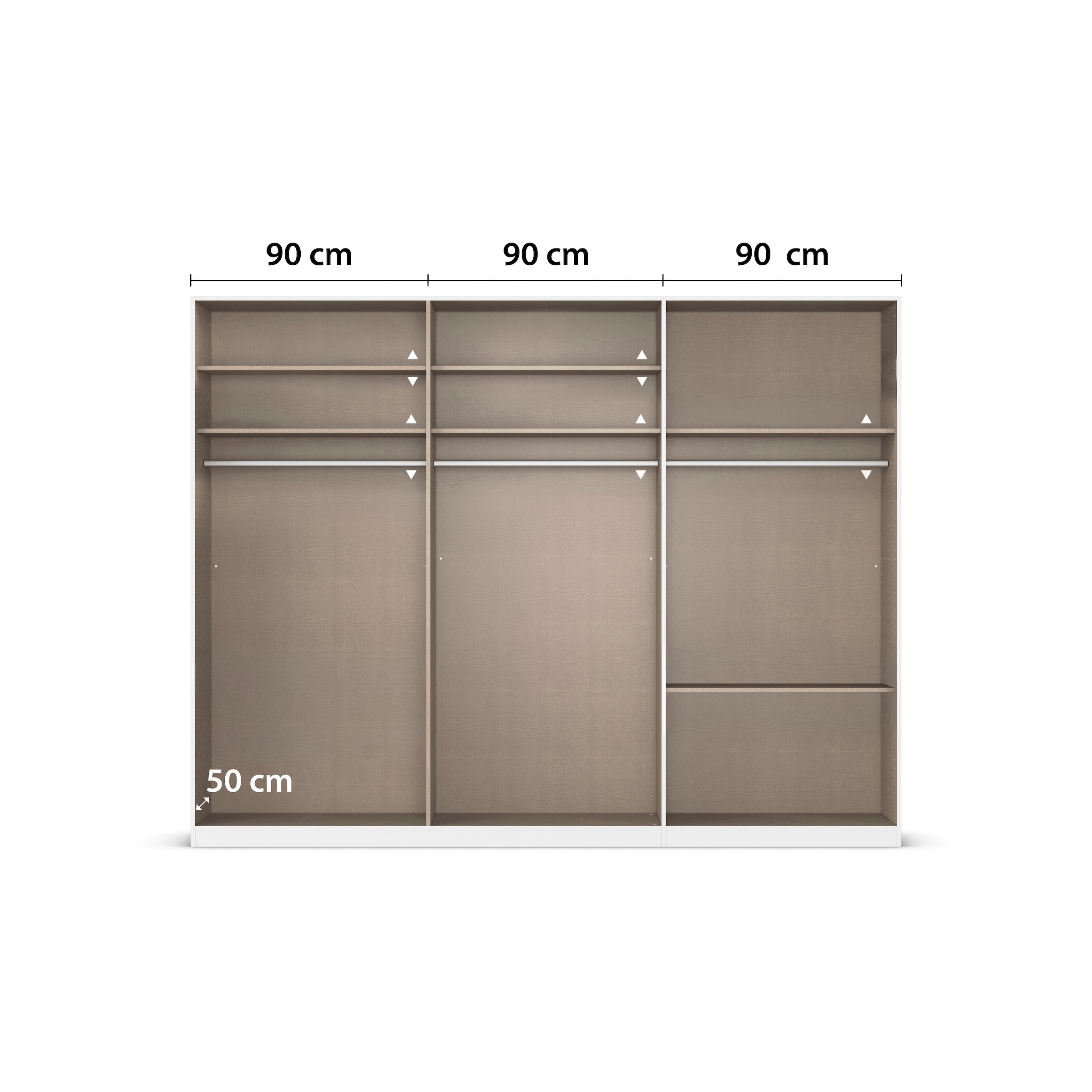 rauch Kleiderschrank »Drehtürenschrank Schrank Garderobe Wäscheschrank Schlafzimmer AVOLA«, (in 3 verschiedenen Ausstattungen BASIC/CLASSIC/PREMIUM), mit hochwertigen Stangengriffen aus Metall in Schwarz MADE IN GERMANY