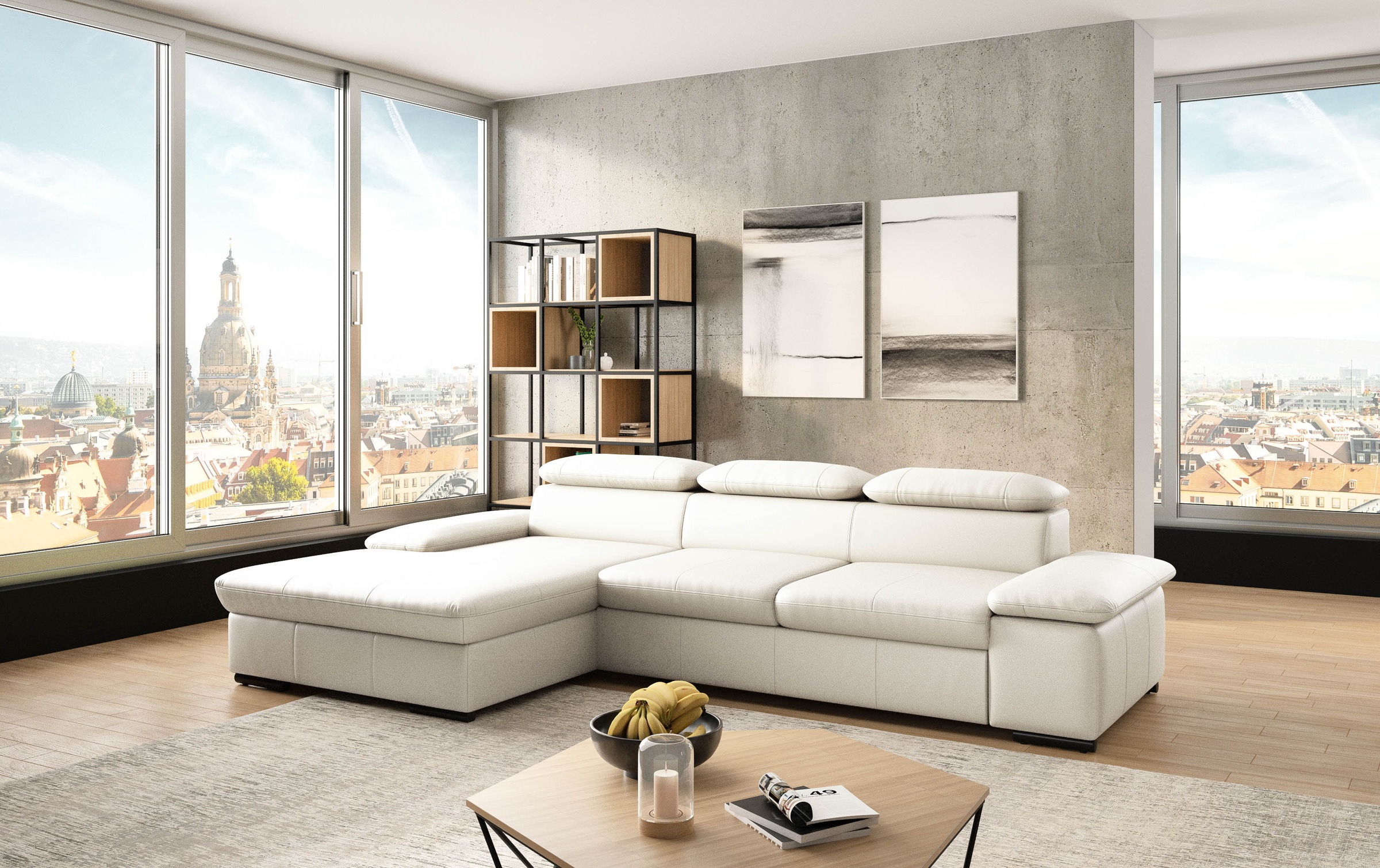 sit&more Ecksofa »Alcudia L-Form«, wahlweise mit Bettfunktion