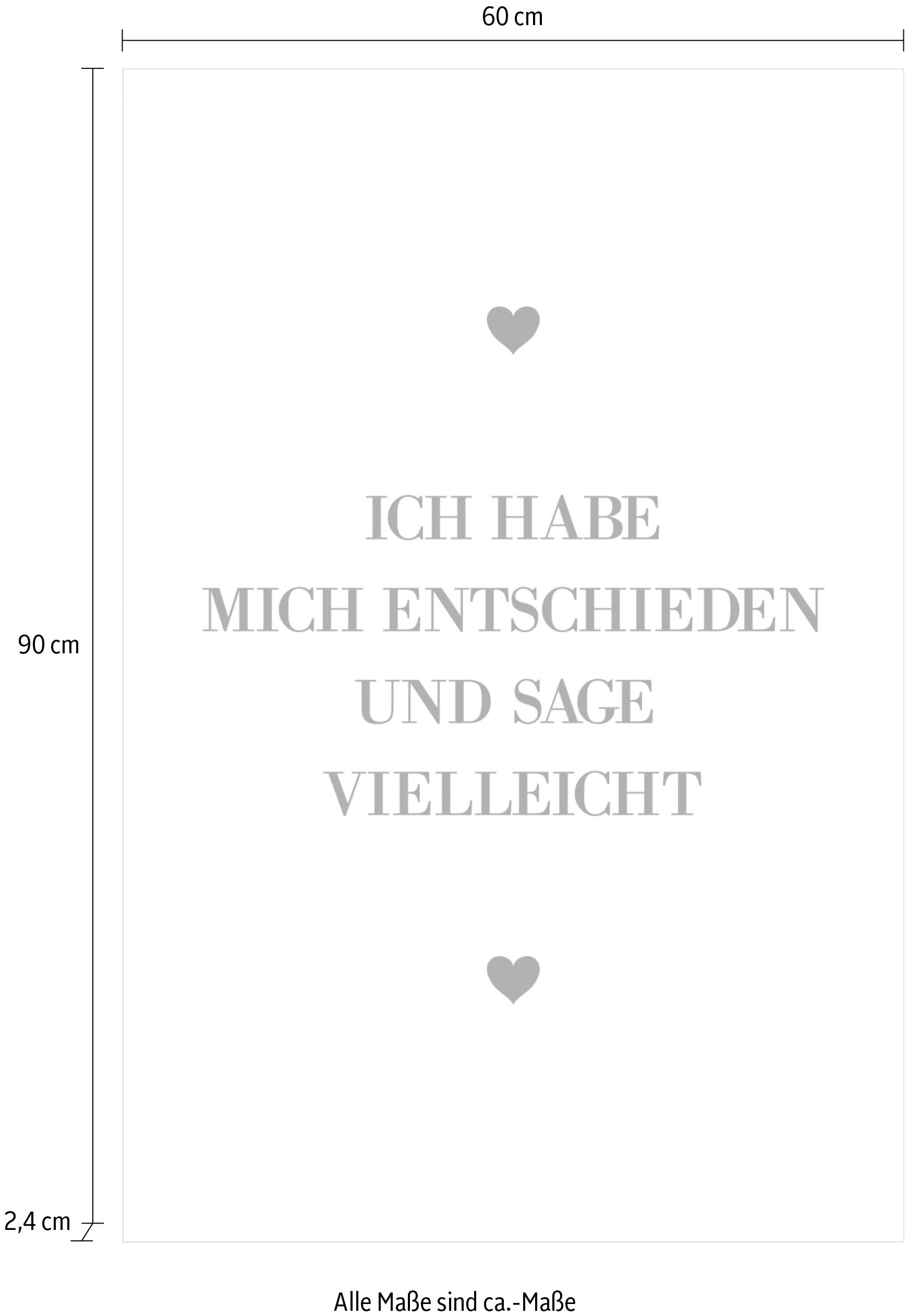 queence Acrylglasbild »Spruch« Herz | Herzbilder | Herzen | Schwarz-Weiß | Sprüche | Sprüche & Texte Fine Art-Print in Galeriequalität