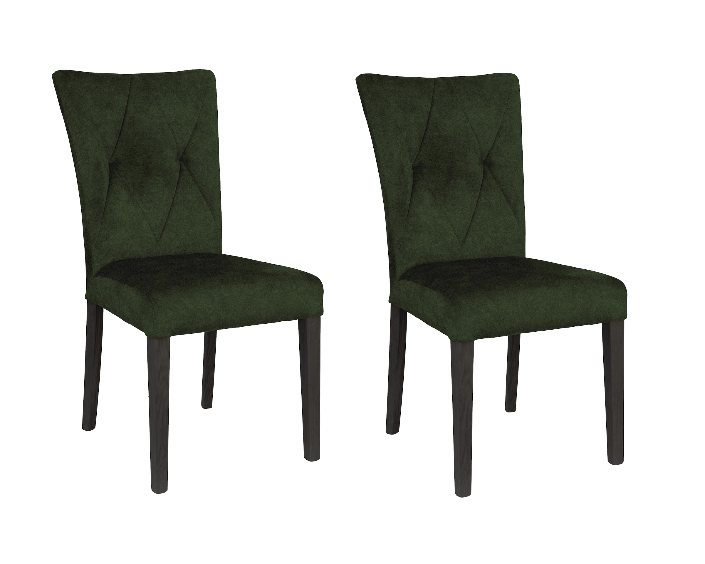 Home affaire 4-Fußstuhl »Diamond«, (Set), 2 St., Samtvelours, Sitz und Ruec günstig online kaufen