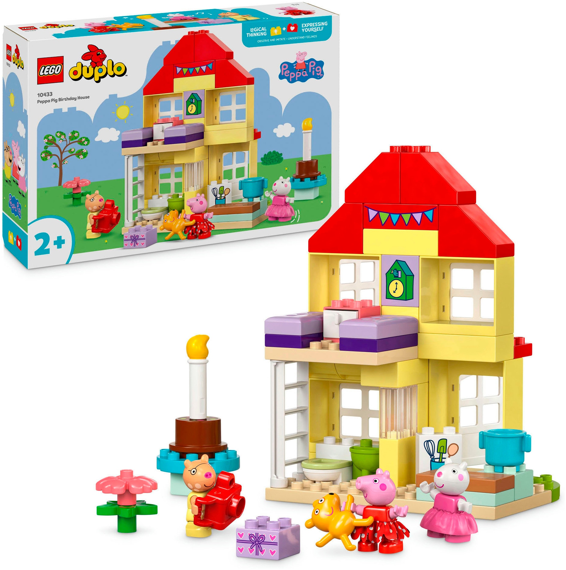 Konstruktionsspielsteine »Peppas Geburtstagshaus (10433), LEGO DUPLO Peppa Pig«, (59...