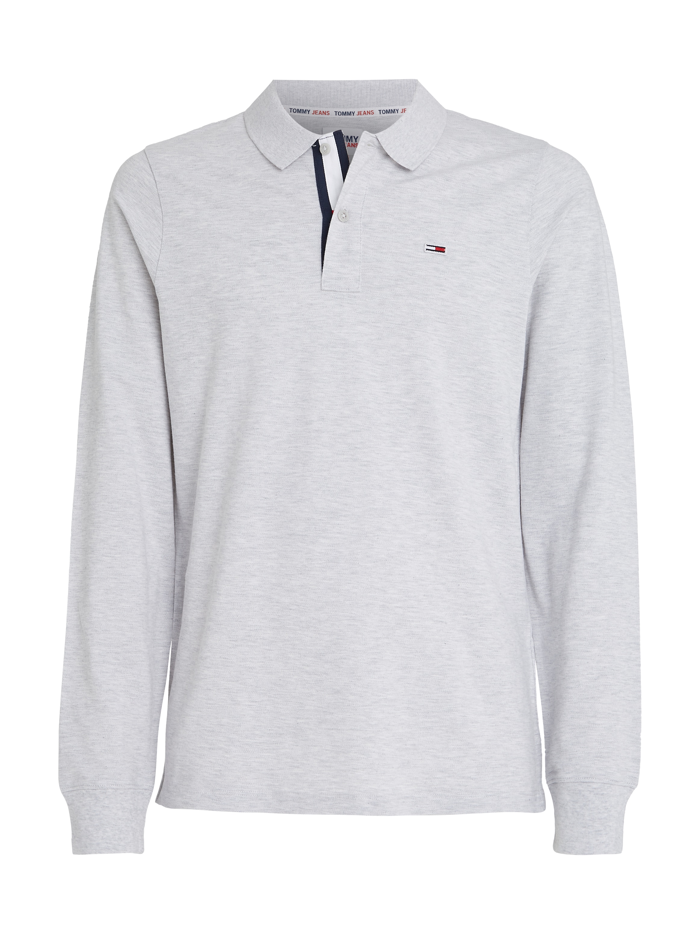 POLO« LS online »TJM Tommy Jeans SLIM bei SOLID Langarm-Poloshirt