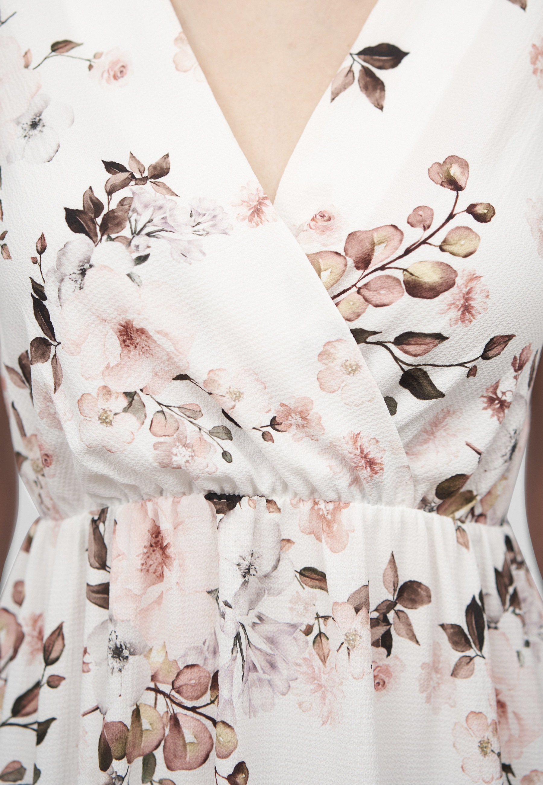 CLOUD 5IVE Shirtkleid »CLOUD 5IVE Maxi Kleid in Wickeloptik mit Blumen All Over Print« 1 Stk. tlg.