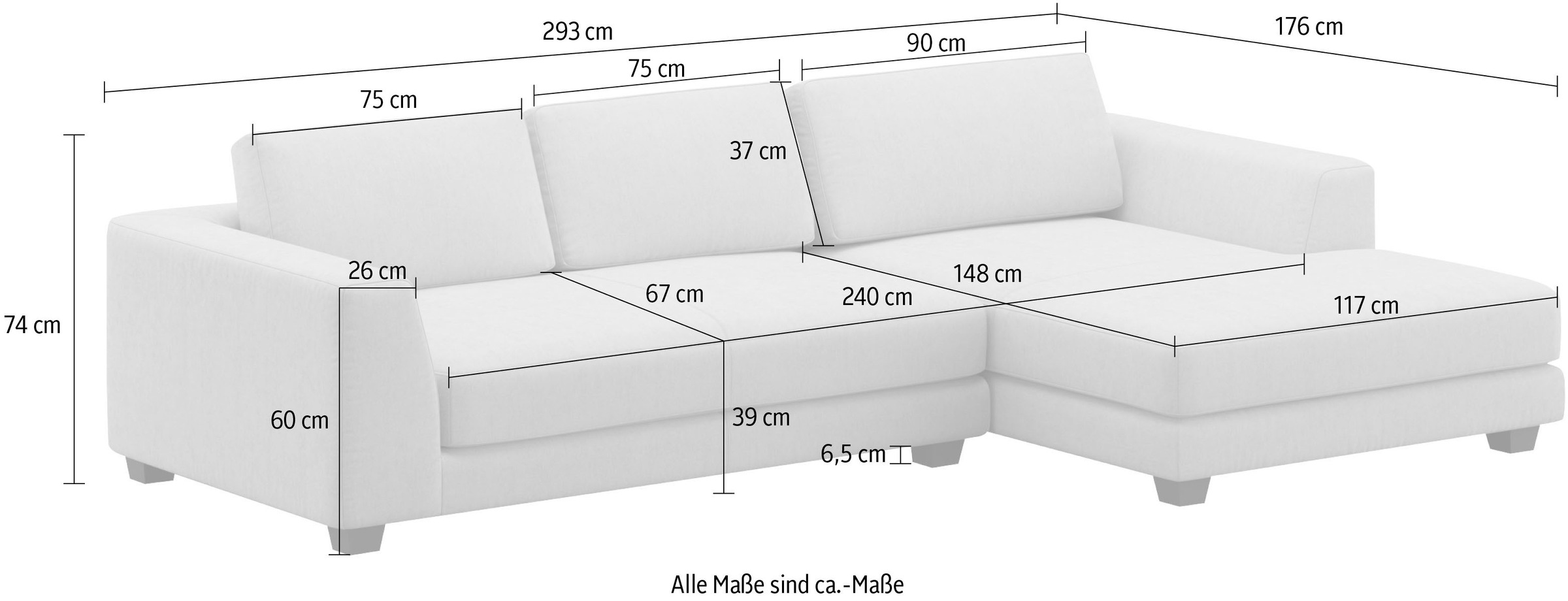 machalke® Ecksofa »atoll, L-Form«
