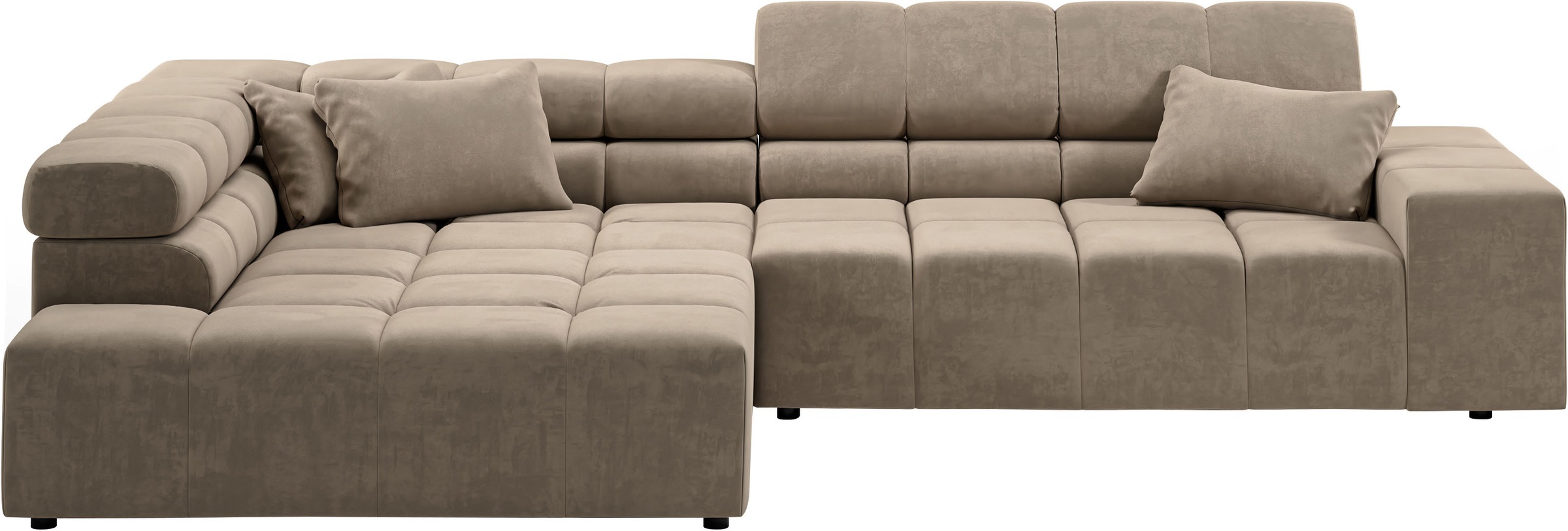 INOSIGN Ecksofa »Ancona incl. Kopfteilverstellung, Breite 319cm, L-Form«, wahlweise motorische Sitztiefenverstellung, auch in Cord + Easy Care