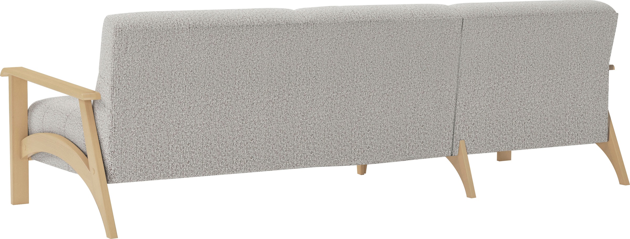 sit&more Ecksofa »Billund L-Form«, Armlehnen aus Buchenholz in natur, verschiedene Bezüge und Farben