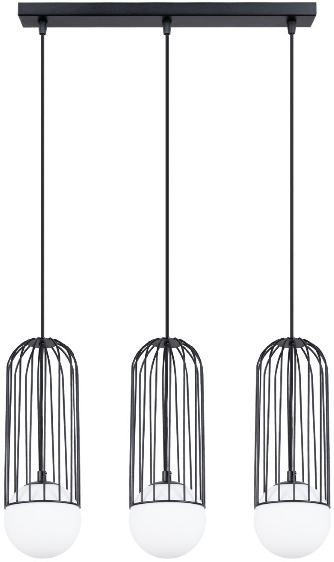 SOLLUX lighting Pendelleuchte »Pendelleuchte BRINA 3L Schwarz«, 3 flammig, günstig online kaufen