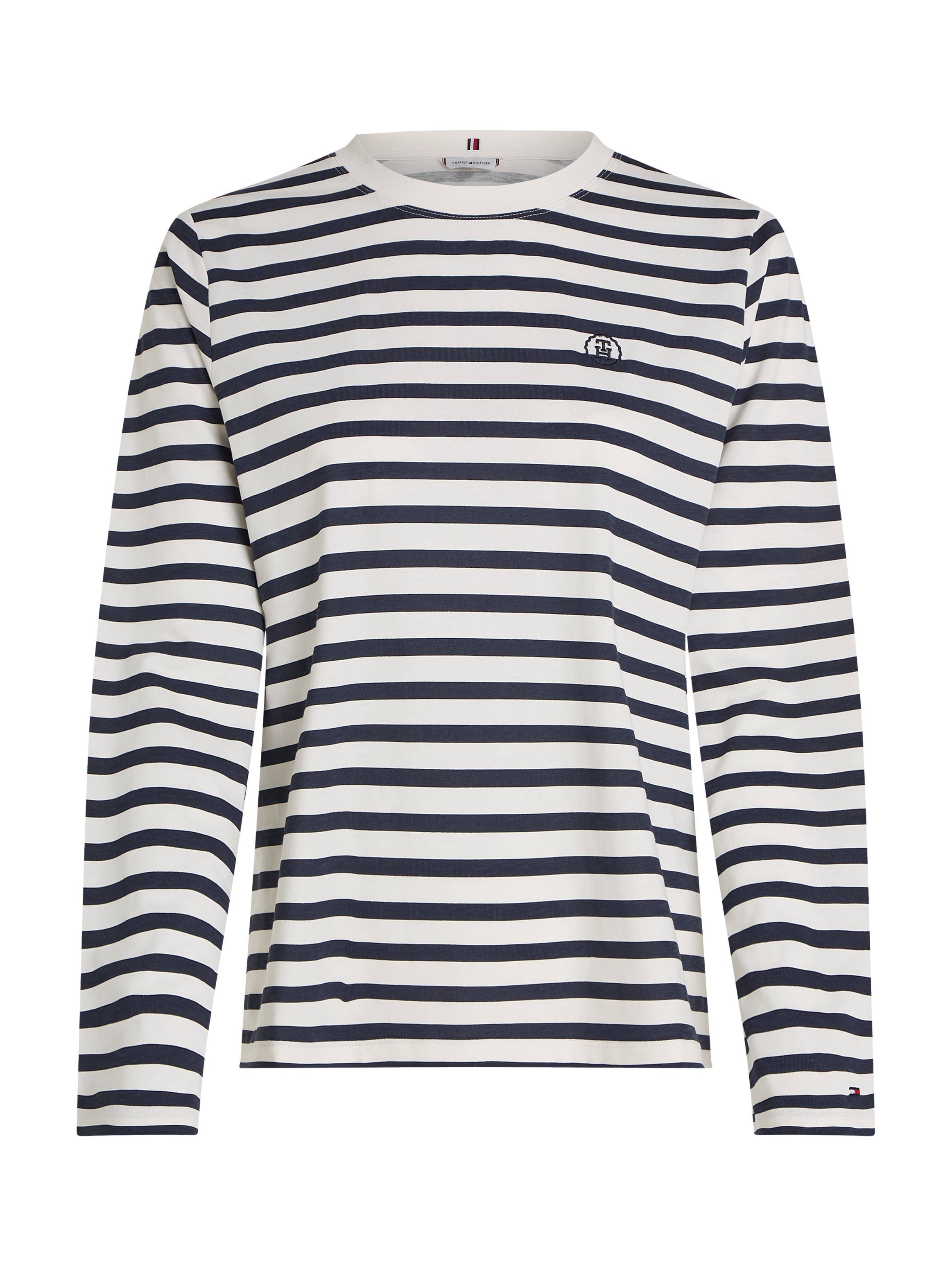 Tommy Hilfiger Langarmshirt »MODERN REG STRIPE C-NK LS«, in gestreifter Optik mit Tommy Hilfiger Markenlabel