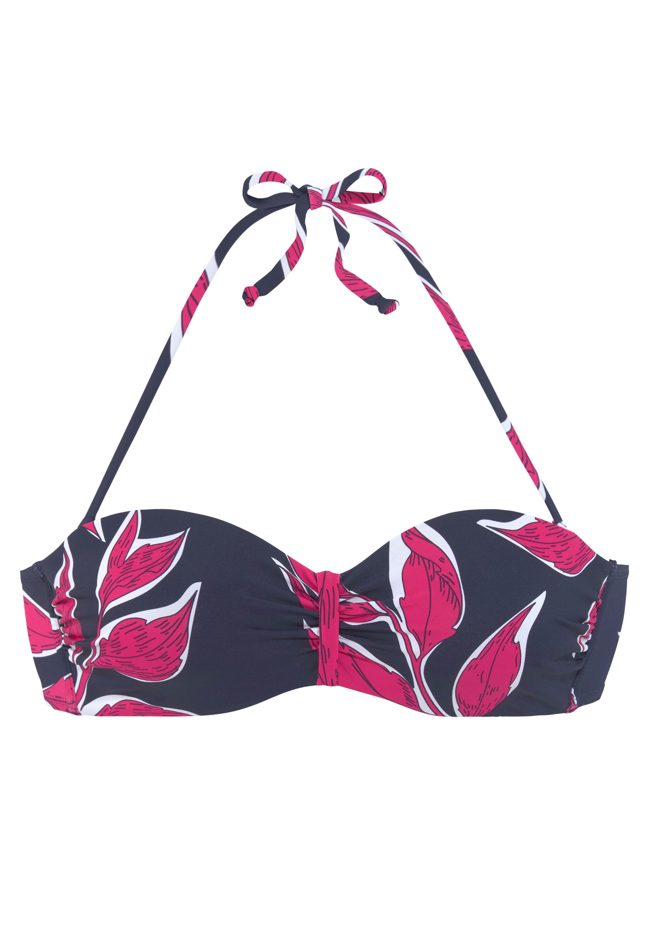 LASCANA Bügel-Bandeau-Bikini-Top »Cataleya«, (1 St.), im Blätter-Design