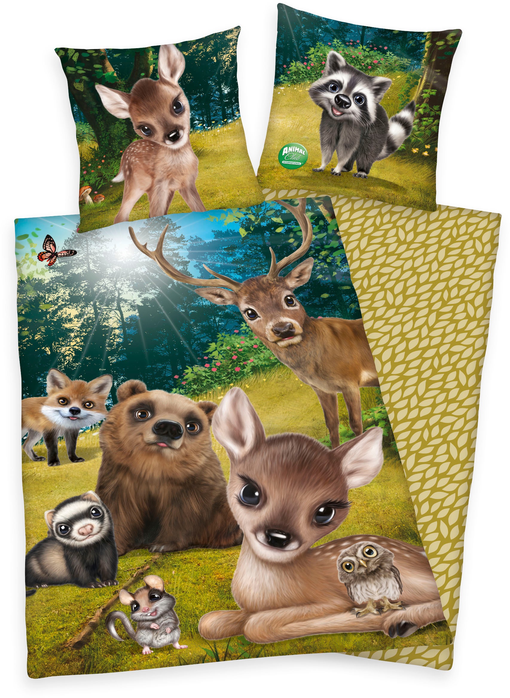 Kinderbettwäsche »Animal Club«, mit tollem Waldtier-Motiv günstig online kaufen