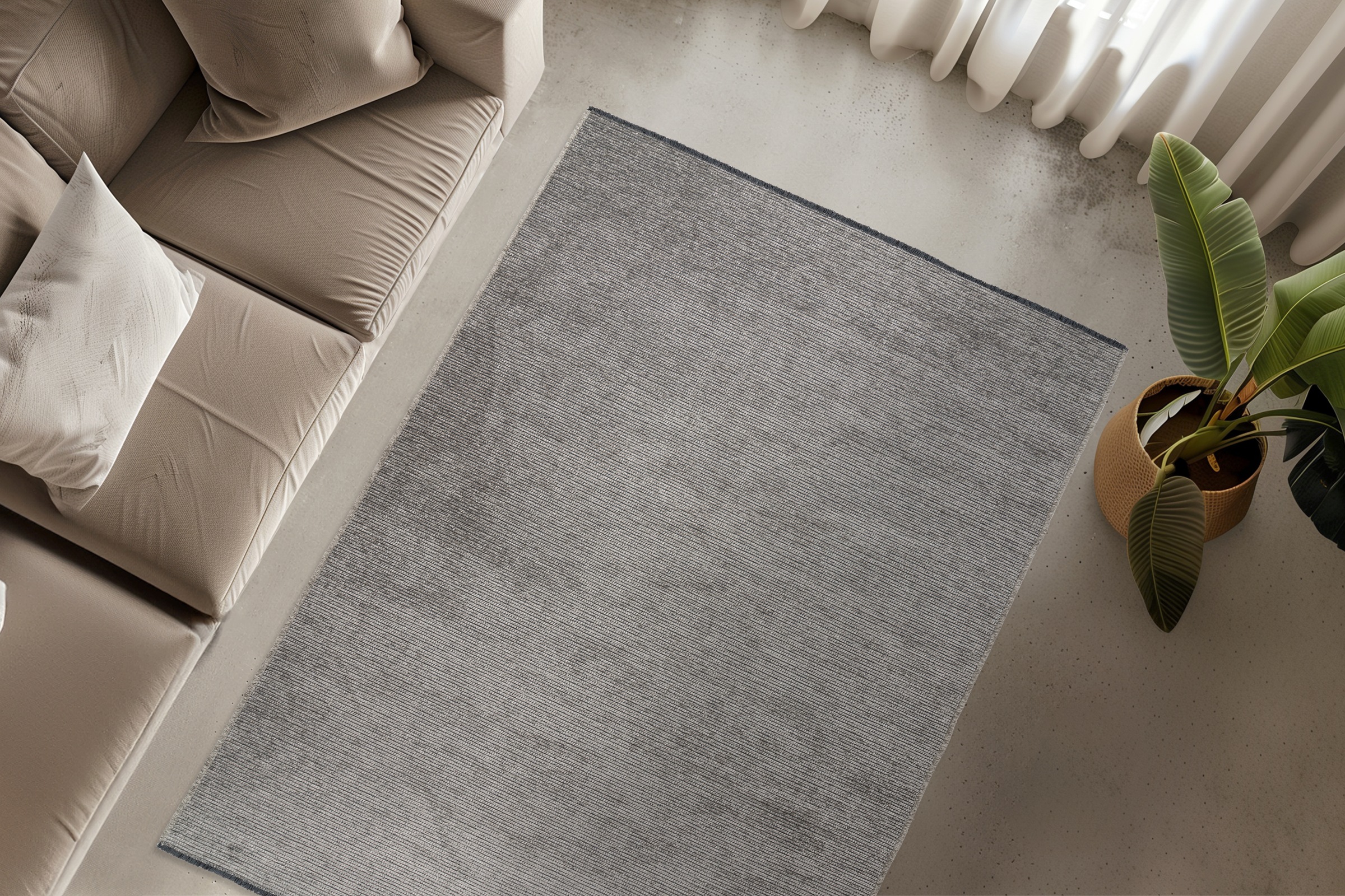 Obsession Teppich »En Vogue 400« rechteckig 8 mm Höhe Uni Farben, leichte Struktur, In- und Outdoor geeignet, waschbar