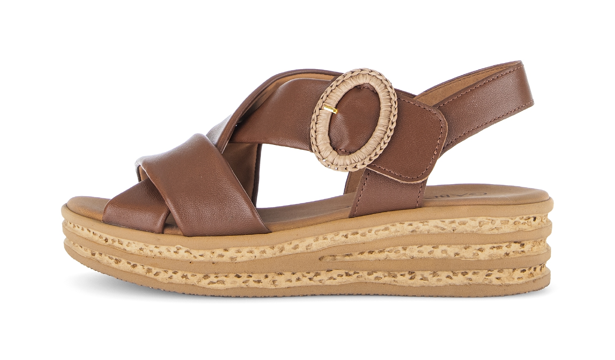 Gabor Keilsandalette  Plateau, Riemchensandale, Sommerschuh mit Zierschnalle