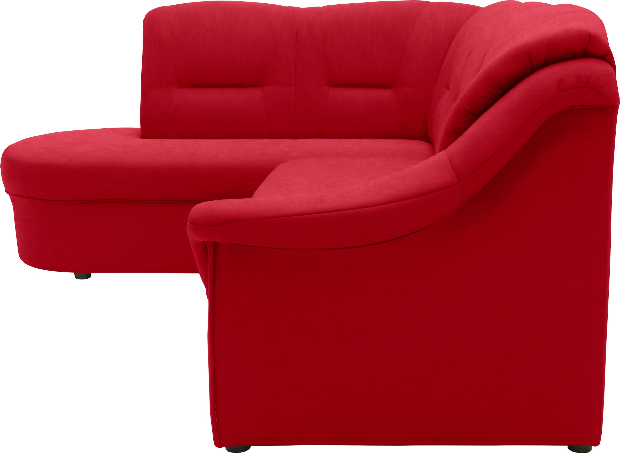 DOMO collection Ecksofa »Faenza für kleine Räume, Stellmaße 232,176cm, komfortabel, L-Form« mit Ottomane, zeitlos, elegante Armlehnen, wahlweise mit Bettfunktion
