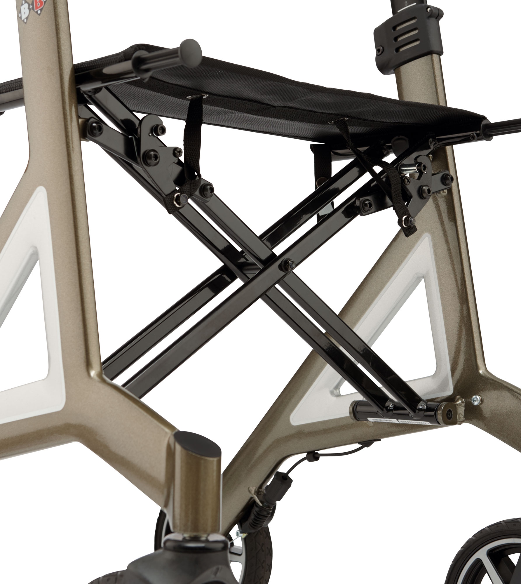 Bischoff & Bischoff Rollator »Alevo Country Rollator«, faltbar - für innen und außen, mit Profil-Bereifung, Sitzhöhe 58,5 cm