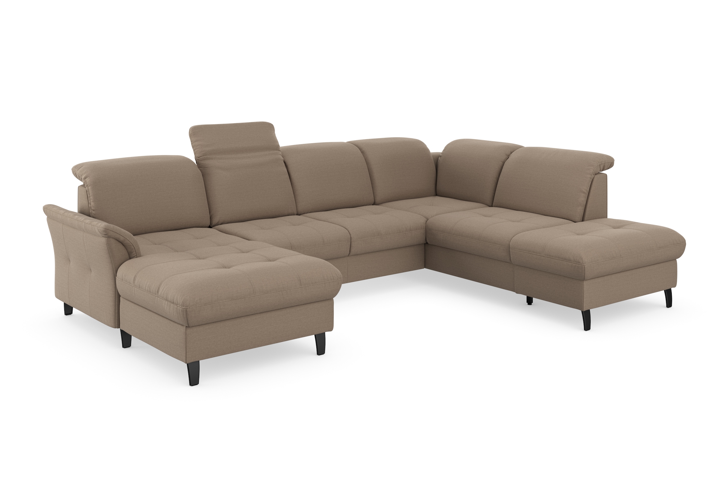 sit&more Wohnlandschaft »Maggiore U-Form«, wahlweise mit Kopfteilverstellung, Bettfunktion und Stauraum