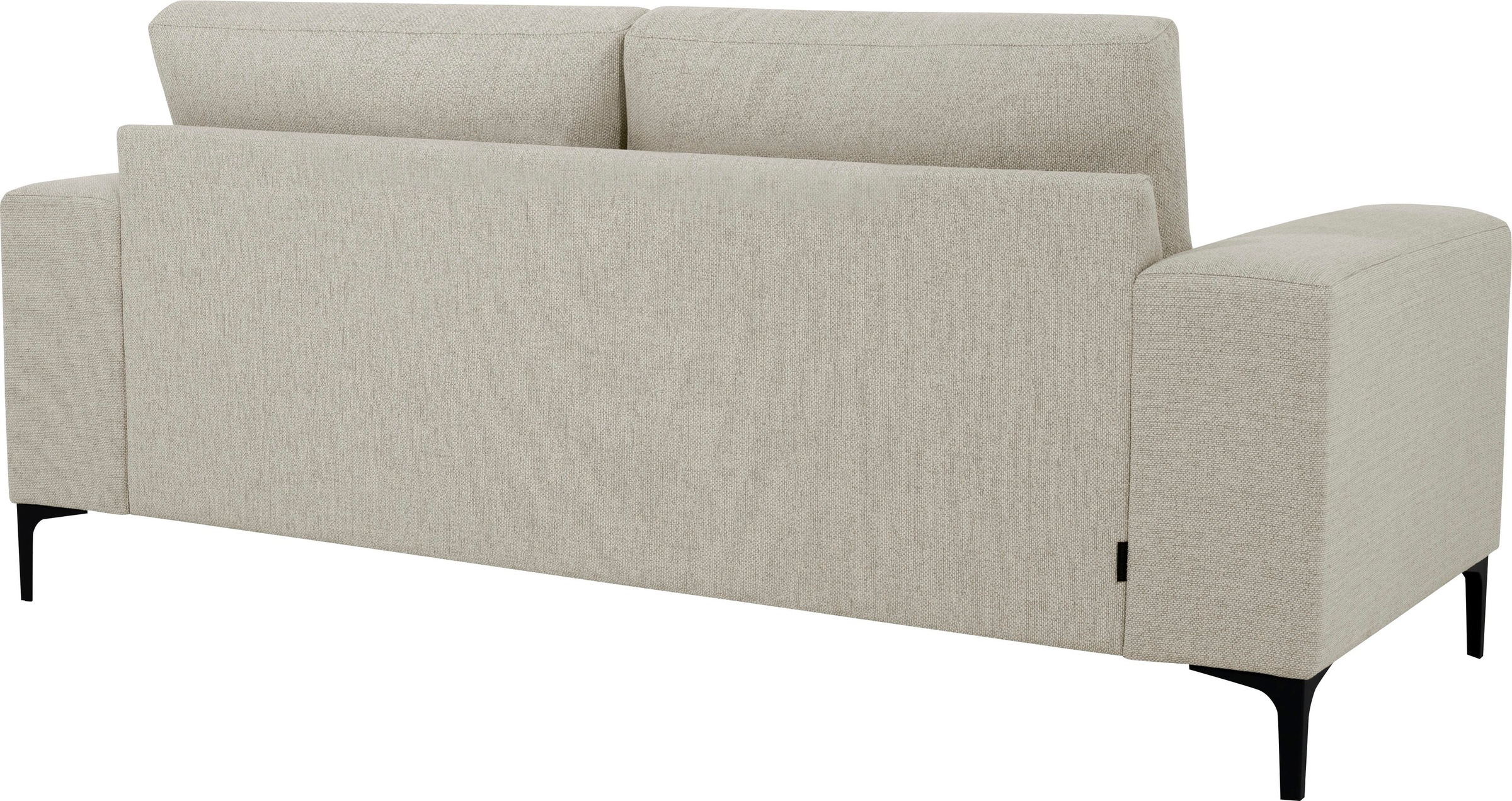 Places of Style 2-Sitzer »Xander«, Breite 164 cm, Webstoff, Soft-Touch Chenille, schwarze Metallfüßen
