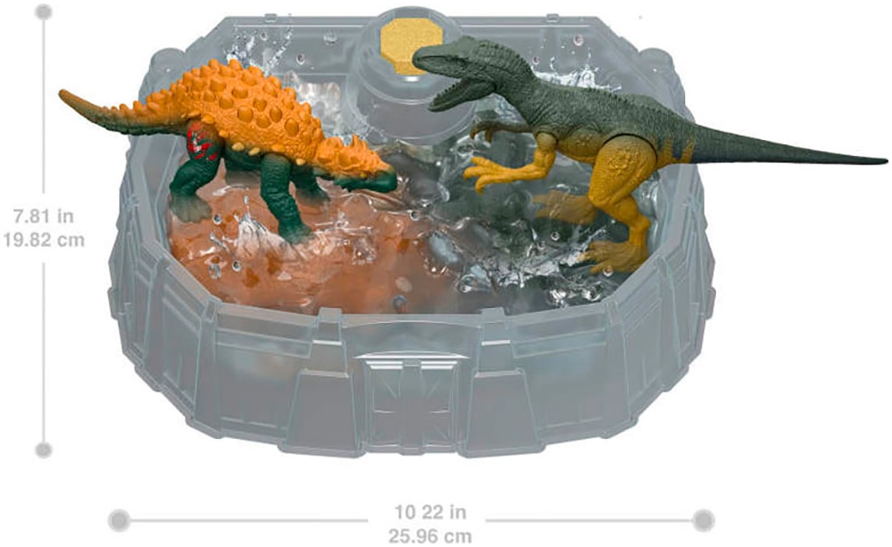 Mattel® Spielwelt »Jurassic World, Dino Reveal, Deluxe Battle Pack, sortierte Lieferung«, Dinos mit Farbwechsel