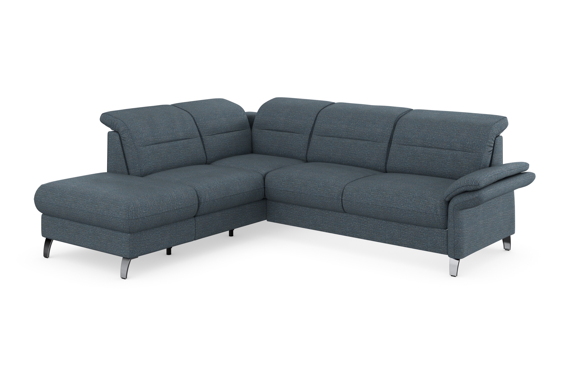 sit&more Ecksofa »Grenoble L-Form mit Federkern«, wahlweise mit Bettfunktion, Bettkasten, Arm- und Kopfteilverstellung