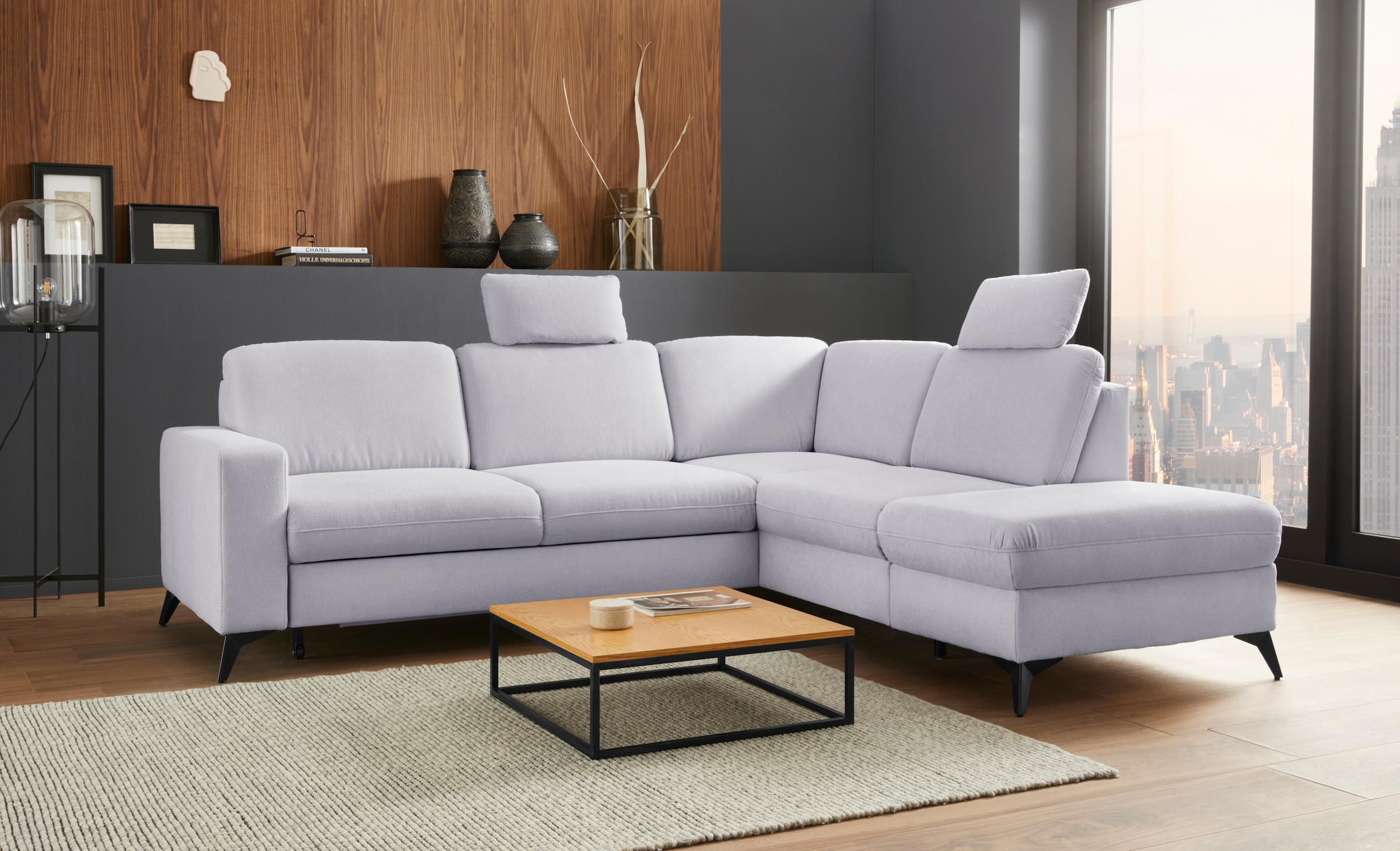 Places of Style Ecksofa "Lolland L-Form", Wahlweise mit Bettfunktion und St günstig online kaufen