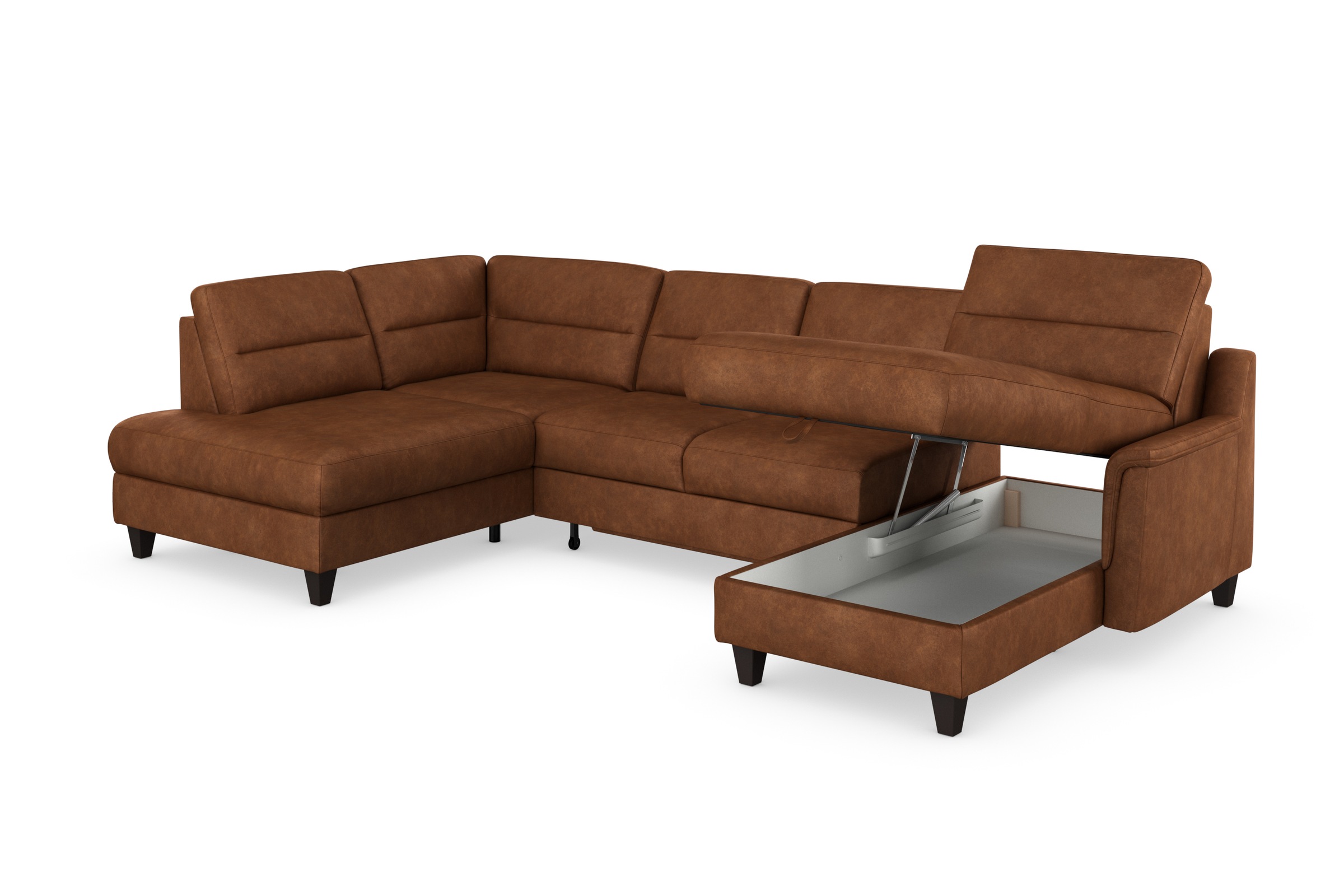 sit&more Wohnlandschaft »Farö U-Form«, inklusive Federkern, wahlweise mit Bettfunktion und Bettkasten