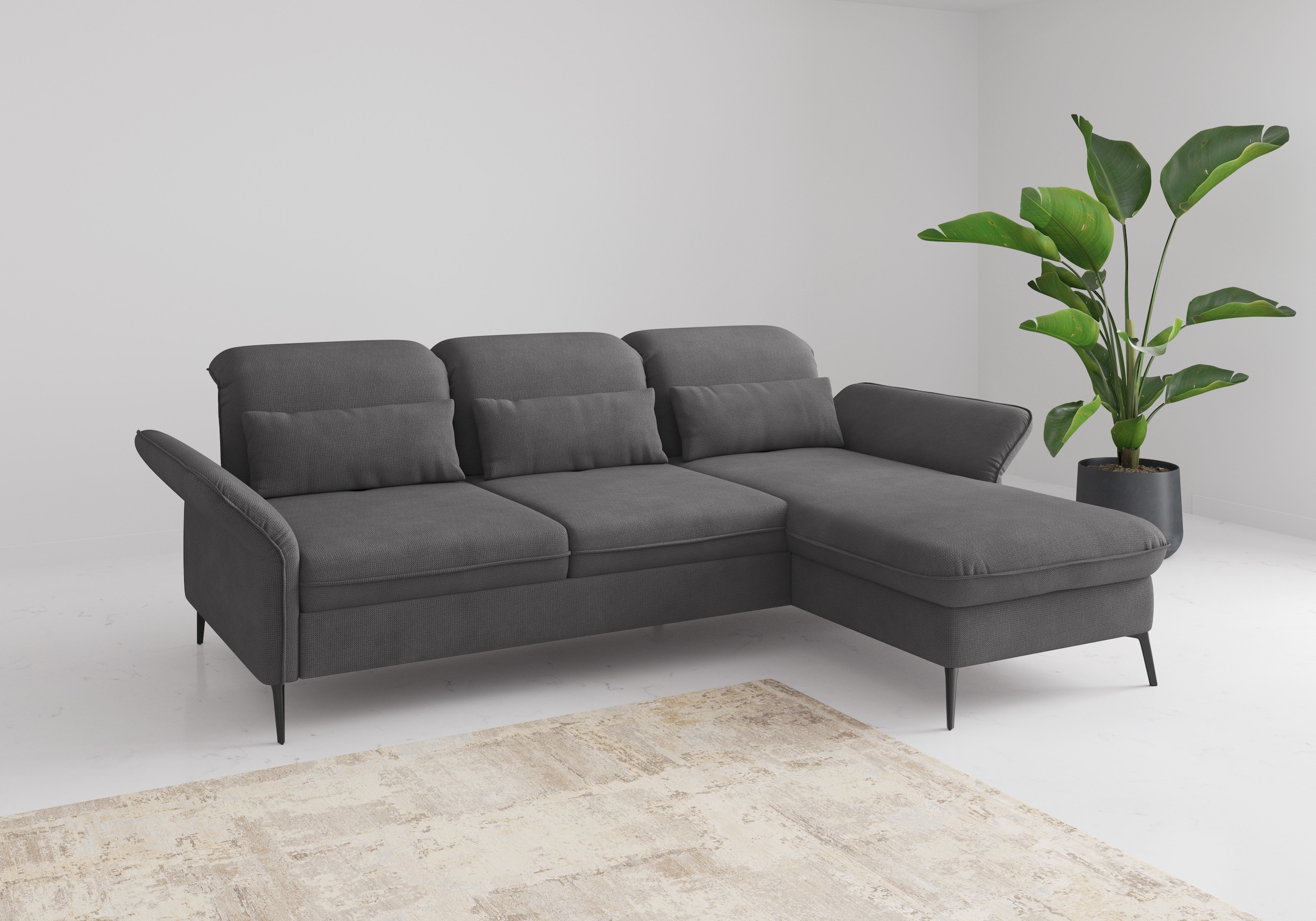 sit&more Ecksofa »Emely«, mit Sitztiefenverstellung optional mit Bettfunkti günstig online kaufen