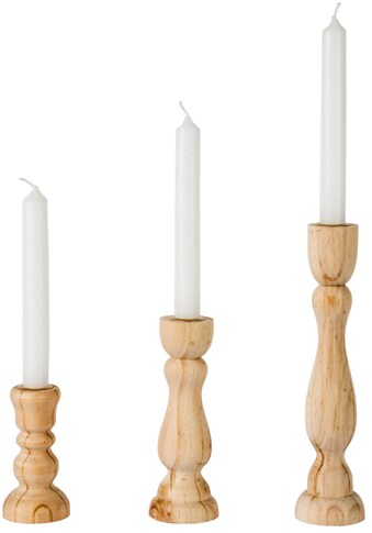 Kerzenhalter »Ricco«, (Set, 3 St.), aus Holz, Höhe ca. 11 cm + 17 cm + 25 cm kaufen