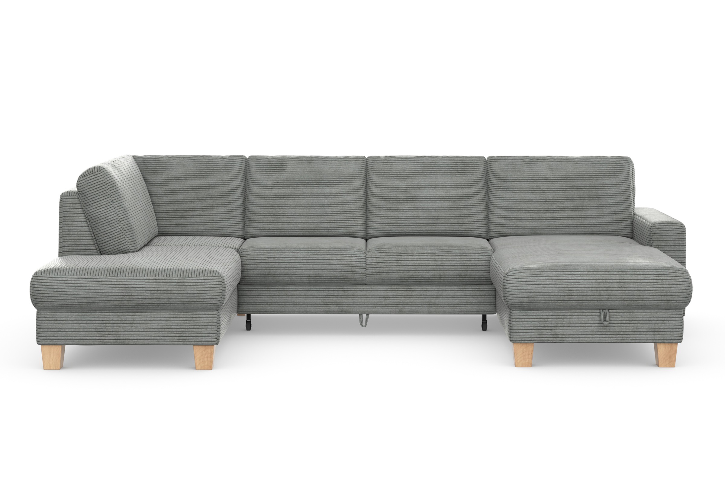 Home affaire Wohnlandschaft »Summer U-Form«, mit oder ohne Bettfunktion und Bettkasten, Cord-Bezug