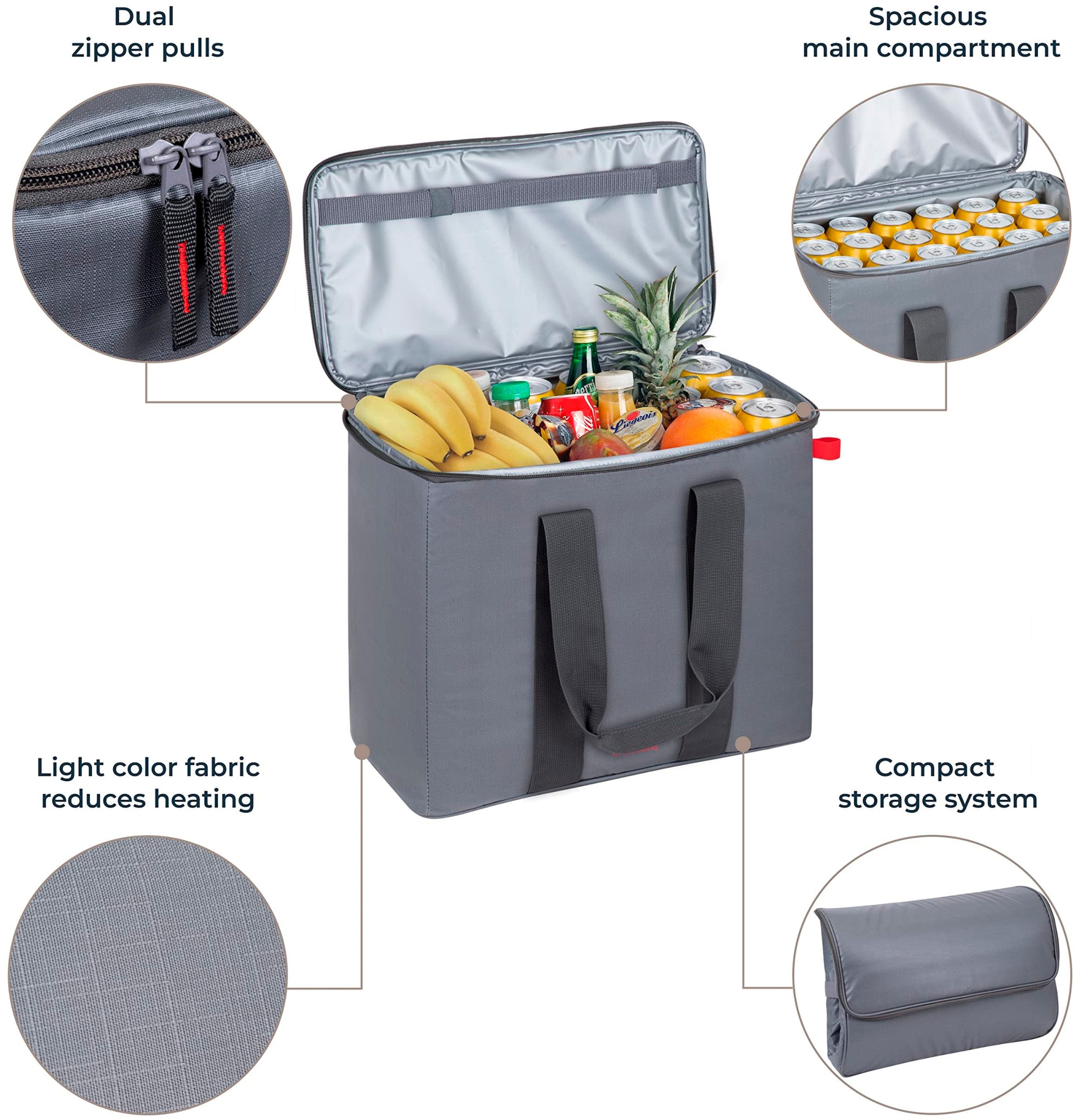 RESTO Kitchenware Kühltasche »Polis faltbare Picknicktasche Lunchtasche Thermotasche Isoliertasche«, Witterungsbeständig und absolut auslaufsicher
