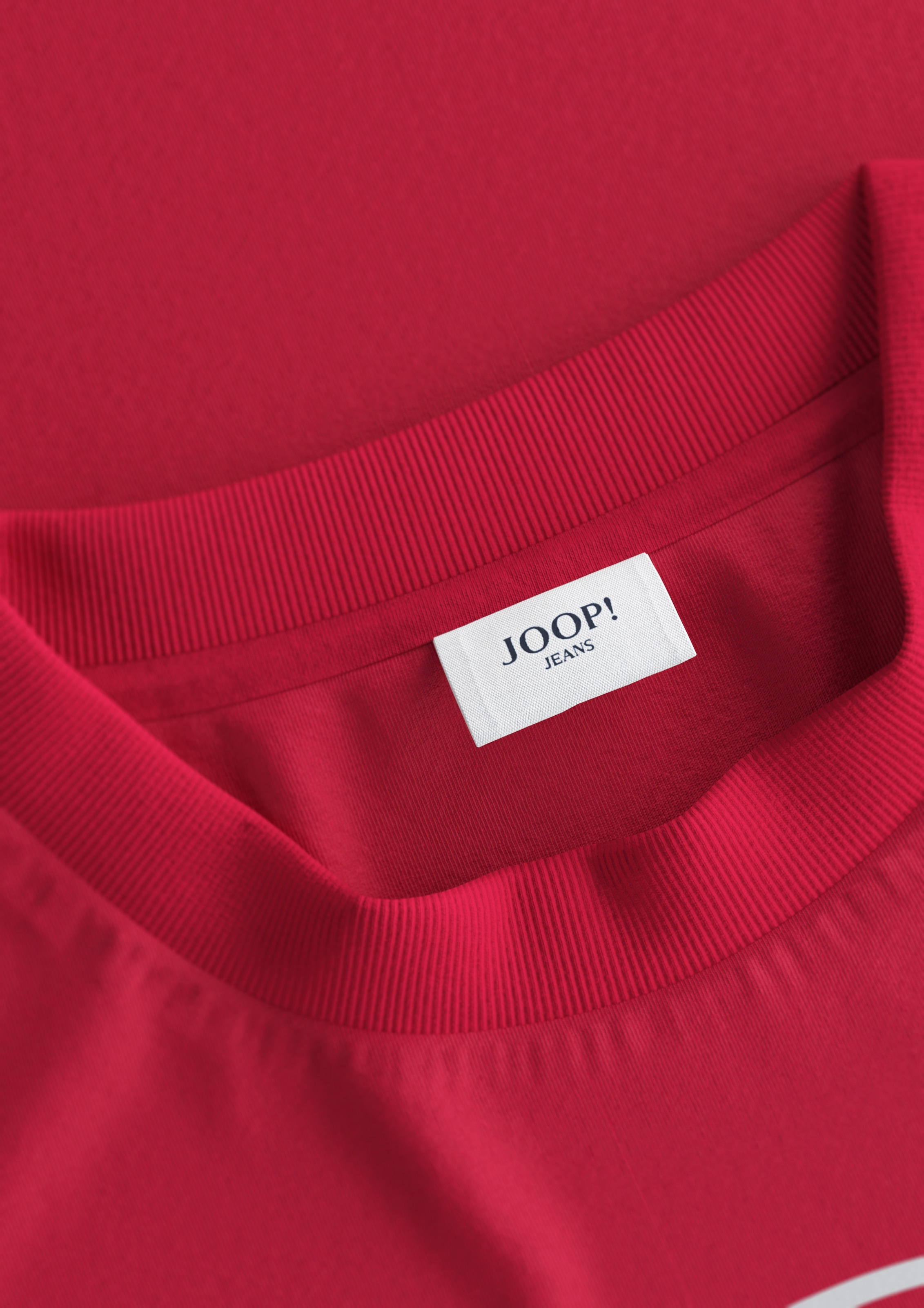 Joop Jeans Kurzarmshirt, Mit Logoprint in Kontrastfarbe