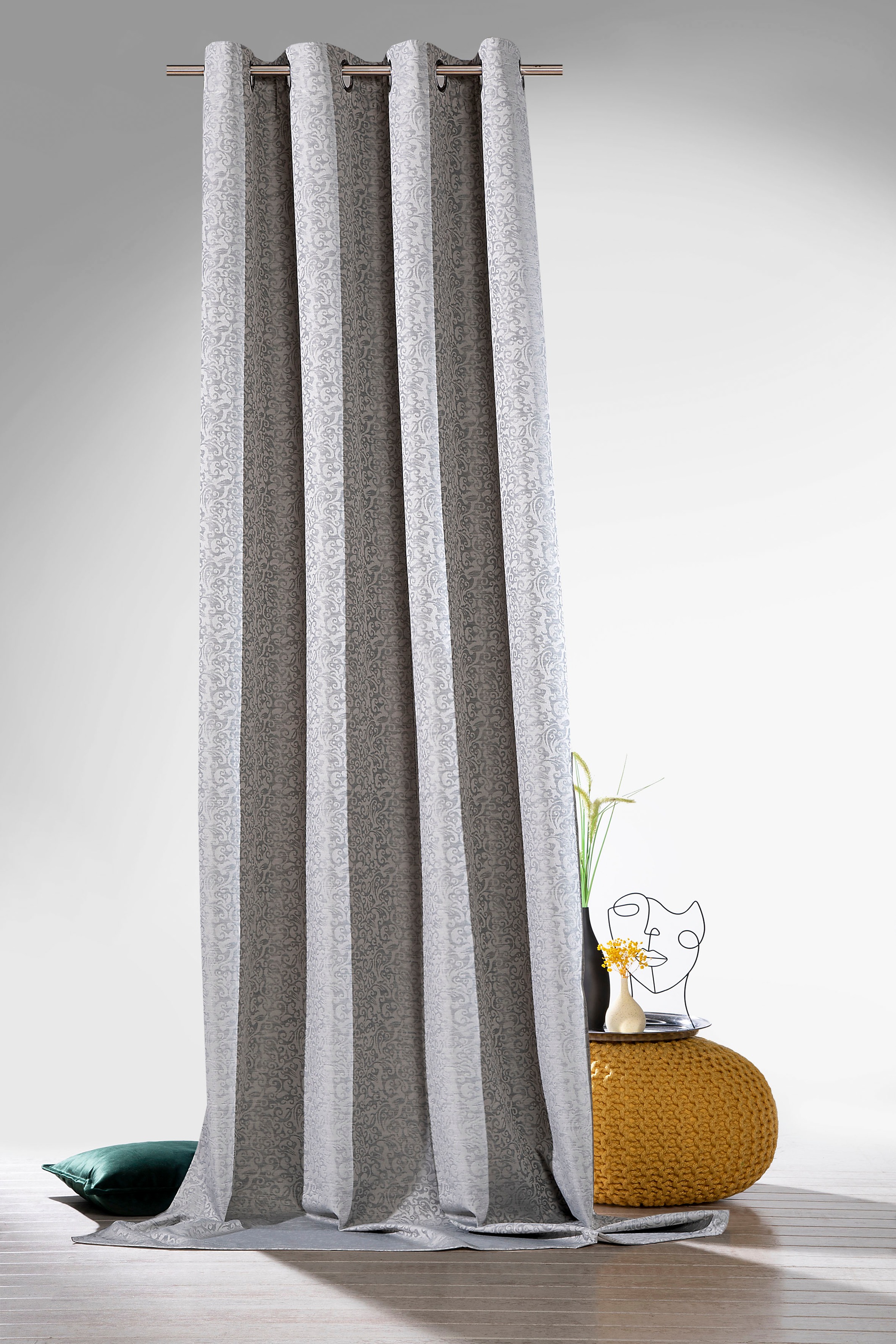 Weckbrodt Vorhang »Liam«, (1 St.), Jacquard, blickdicht, mit beschichteter günstig online kaufen