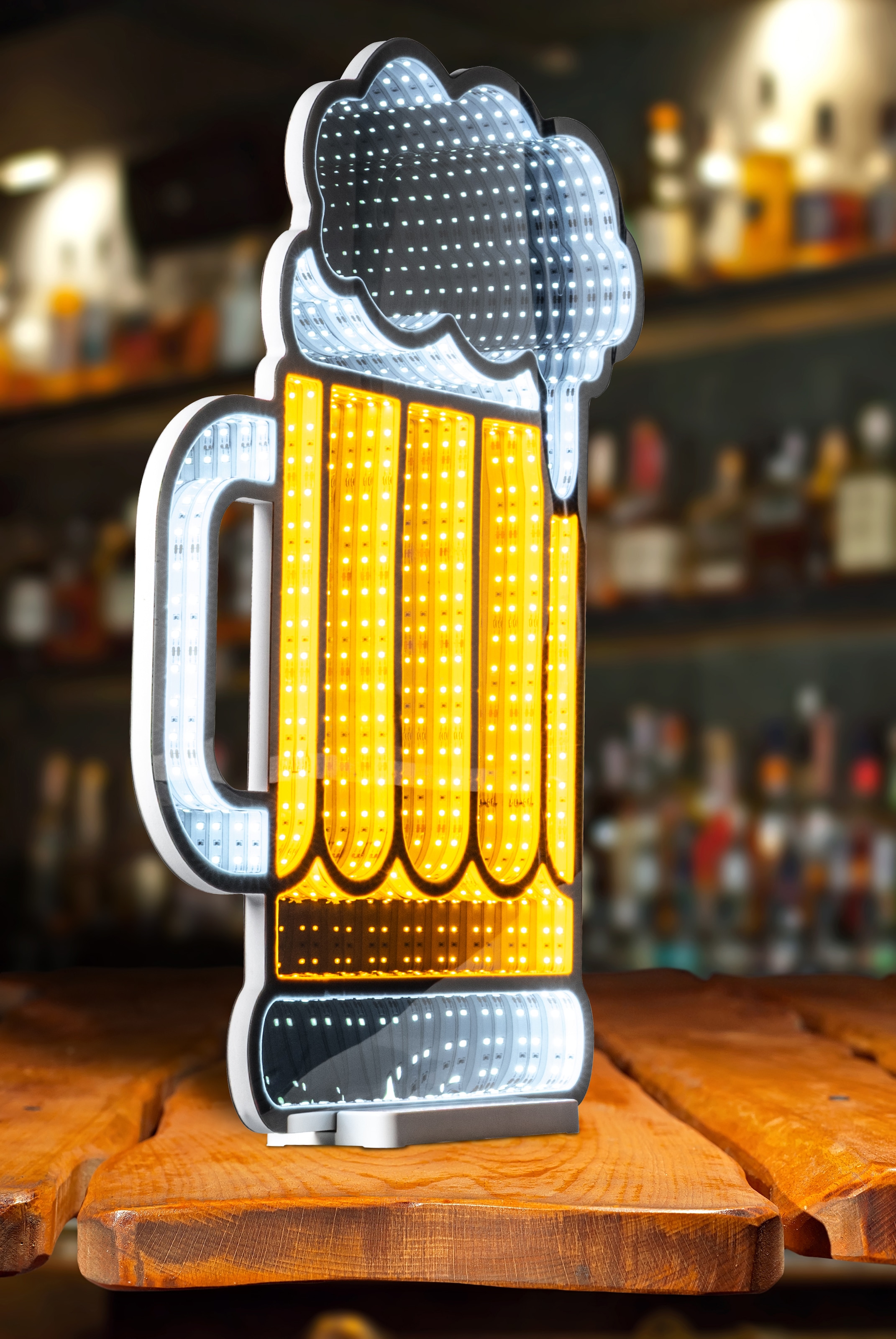 my home LED Dekofigur »Evaya« LED-Modul 1 Stk. Warmweiß Infinity Effekt, Weihnachtsdeko für Innen, beidseitig beleuchte