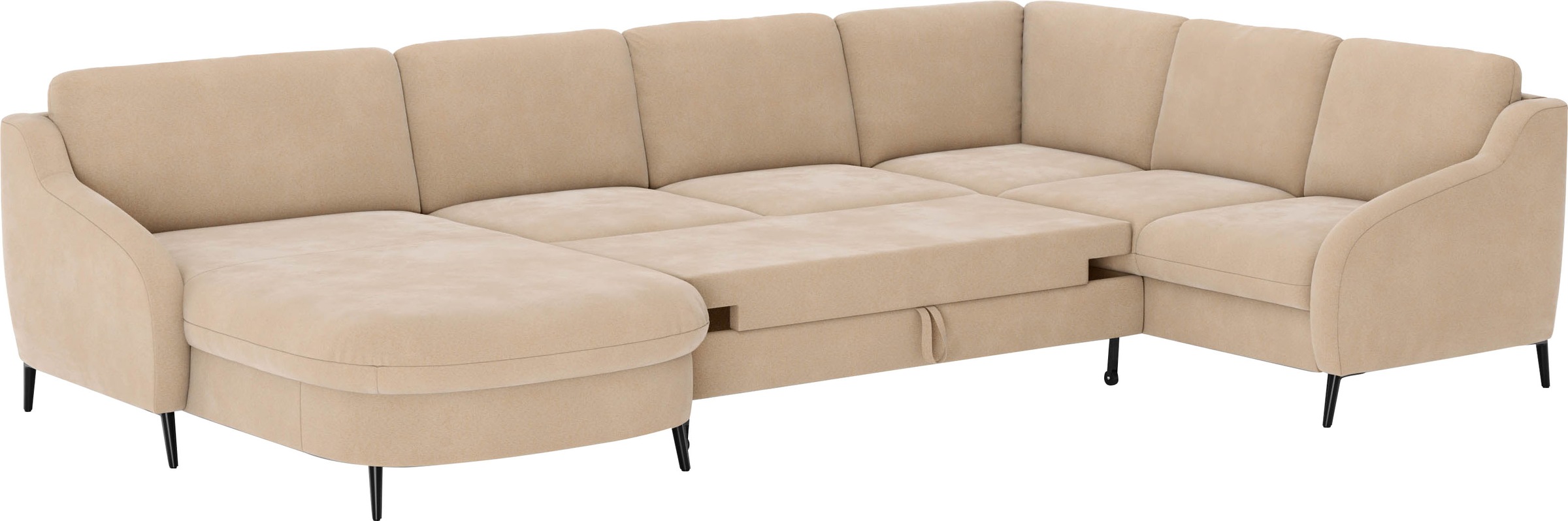 sit&more Wohnlandschaft »Soul U-Form«, wahlweise mit Bettfunktion und Bettkasten oder Schubkasten