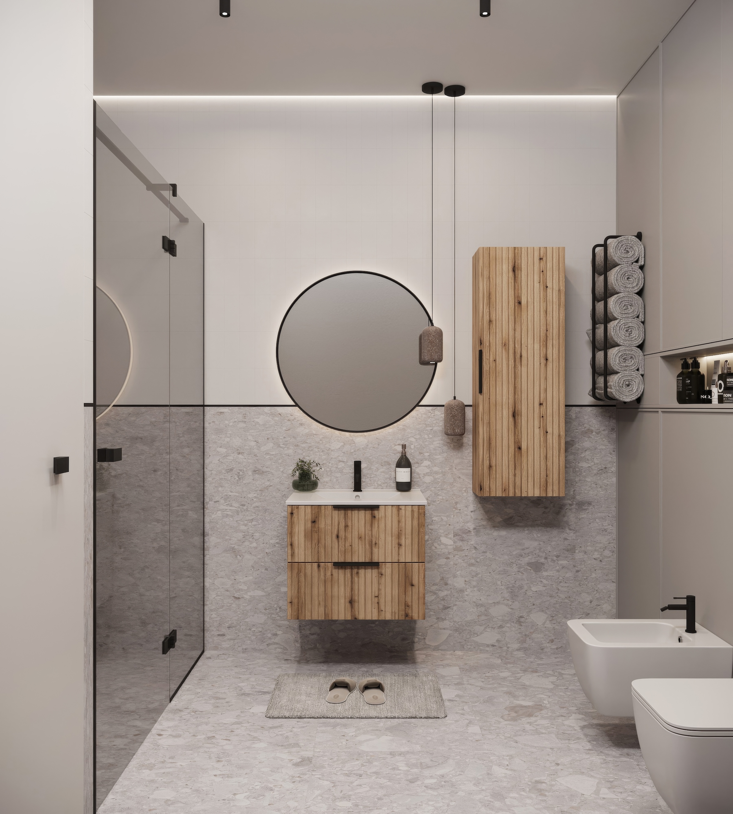 welltime Waschtisch »TIBU mit Waschbecken. 2 Schubladen. 2 Breiten (60/80cm) und 4 Farben« Badschrank mit Waschbecken, Softclose, Maße B/H/T: 61/53/47 cm