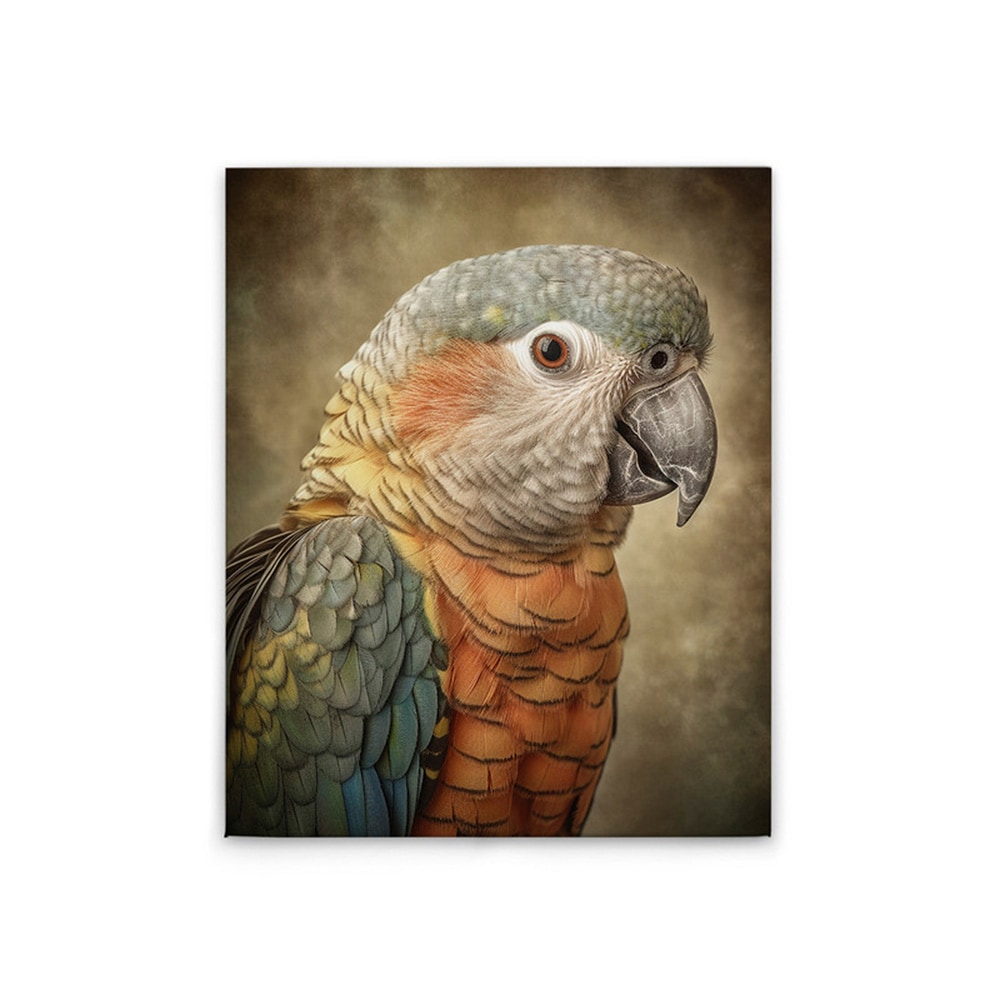 A.S. Création Leinwandbild »Fantasy Parrot Orange - Wandbild Bunt Keilrahme günstig online kaufen