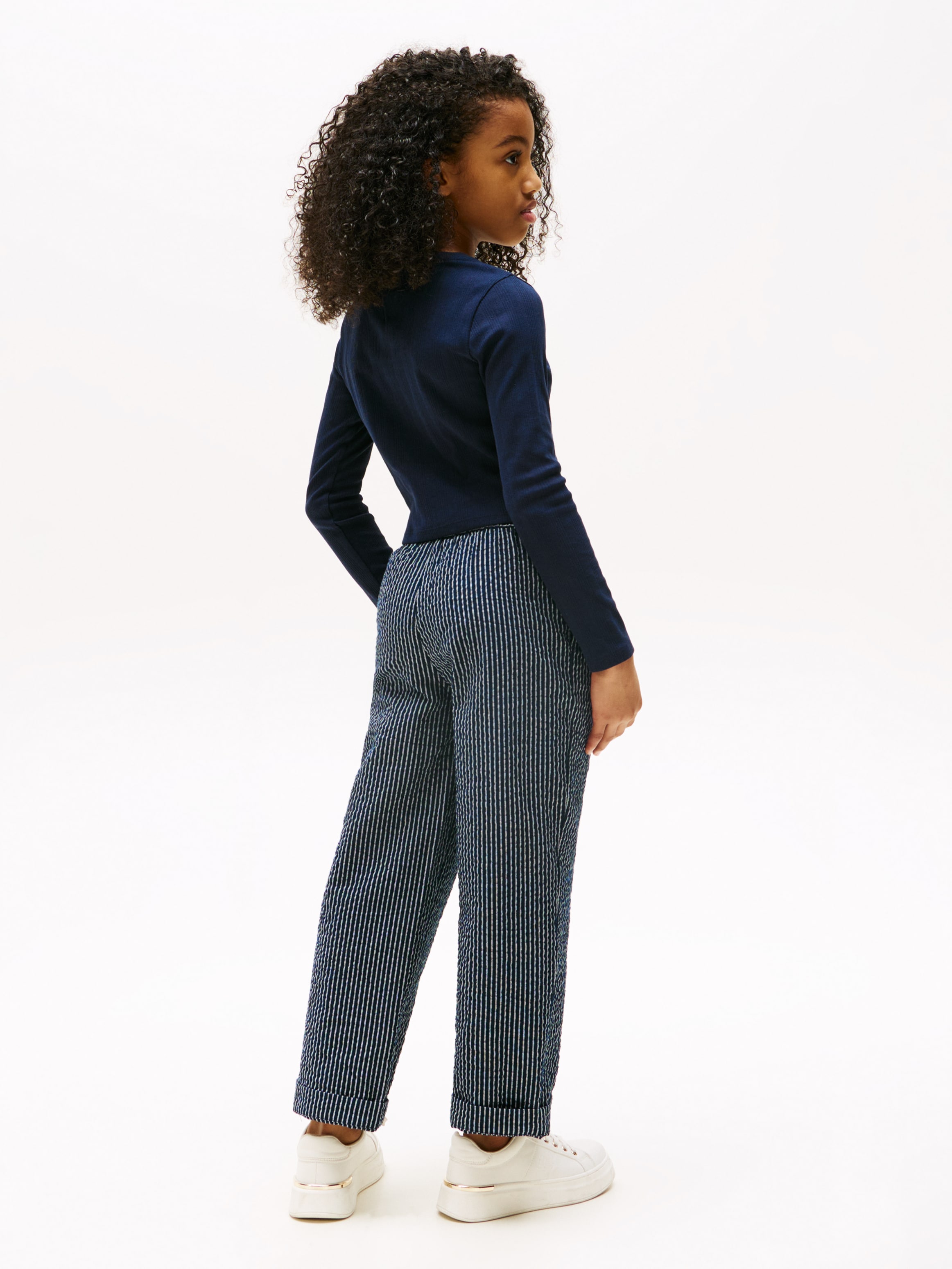 Tommy Hilfiger Langarmshirt »POINTELLE TOP LS«, für Kinder bis 16 Jahre, mit Logo-Druck