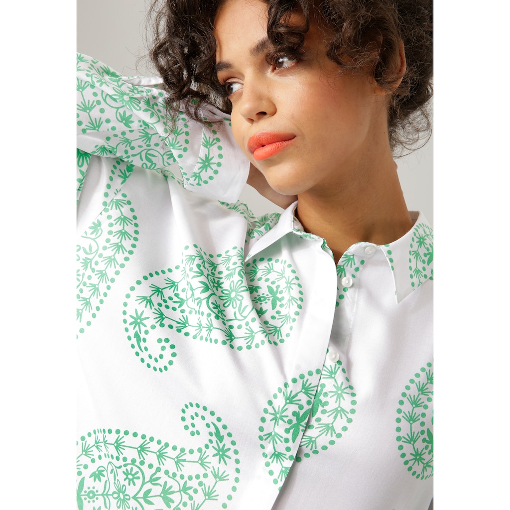 Aniston CASUAL Hemdbluse, mit großflächigem Paisley-Muster
