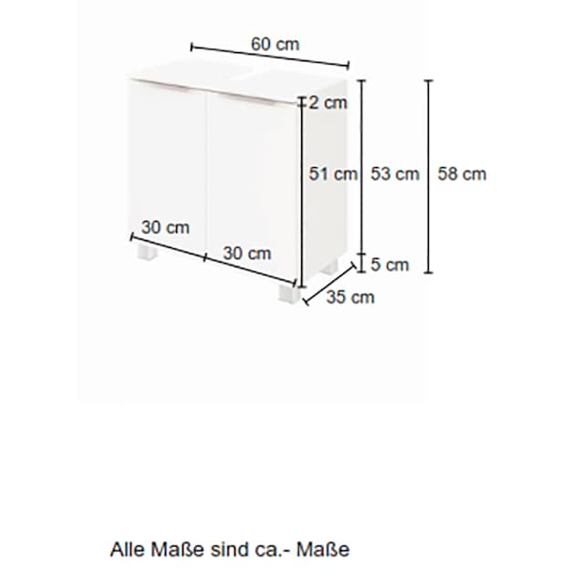 HELD MÖBEL Waschbeckenunterschrank »Matera«, Breite 60 cm, mit matten MDF- Fronten und Softclose-Funktion auf Rechnung bestellen