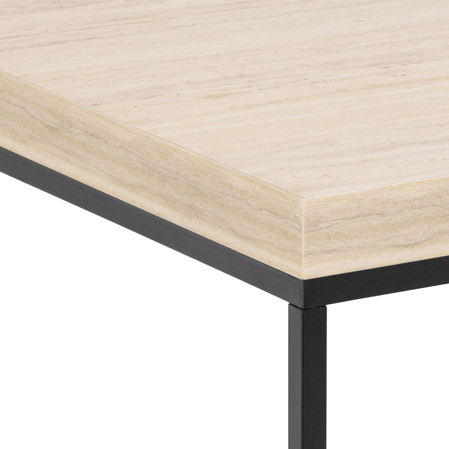 ACTONA GROUP Beistelltisch »Barossa«, Steinoptik, schwarze Stahlbeine