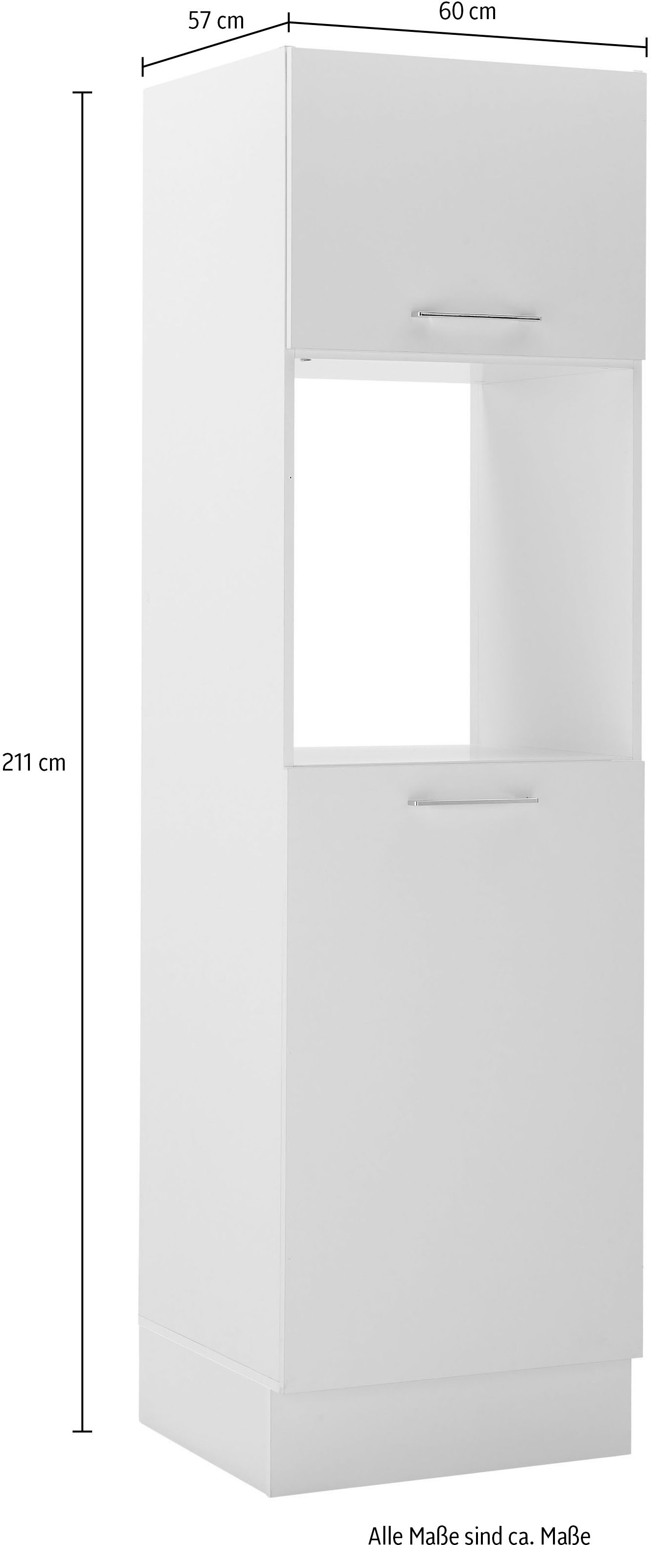 BASIC by Balculina Mehrzweckschrank »Turin«, (1 St.), Breite 60 cm, wahlweise in schwarz matt oder weiß matt