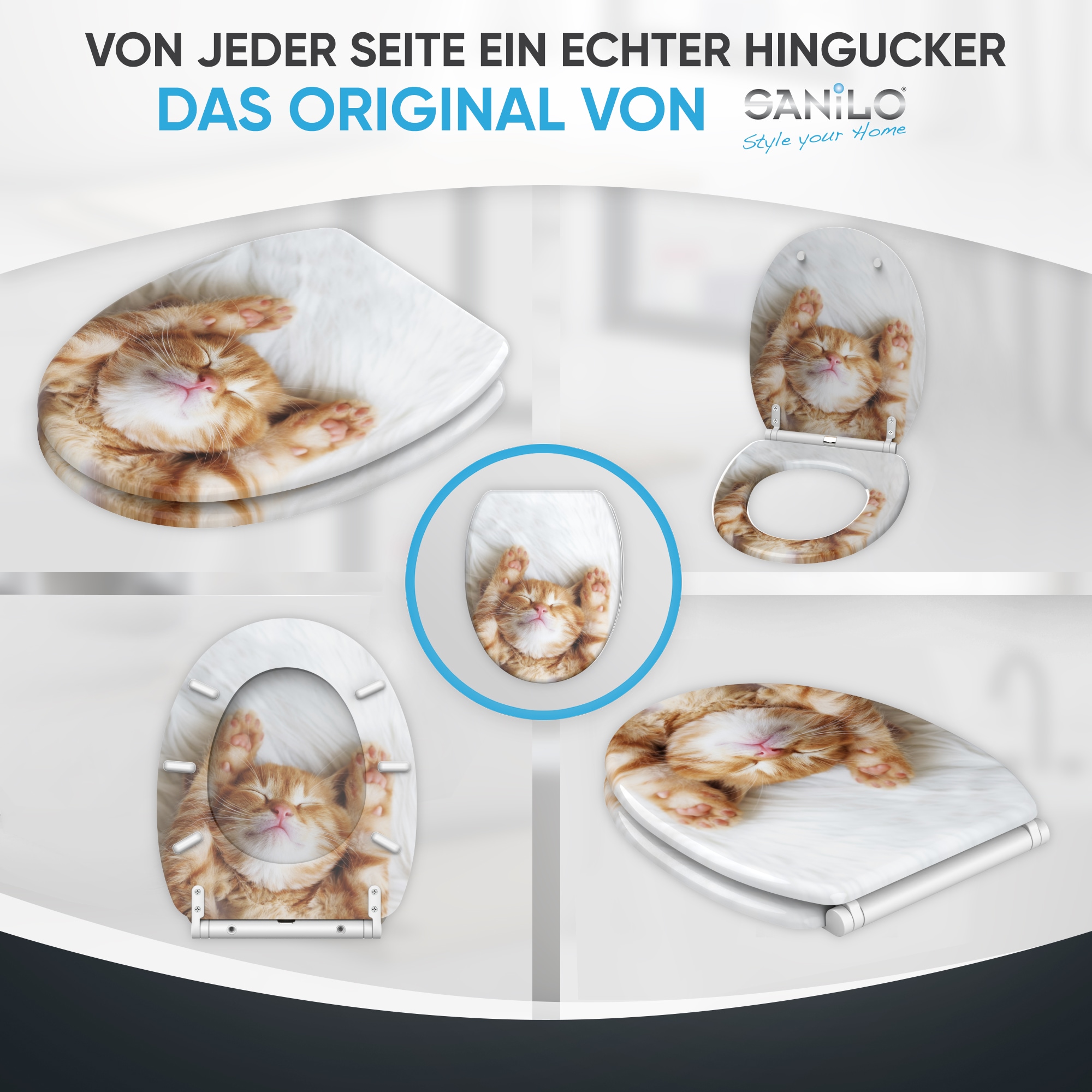 Sanilo WC-Sitz »Lilly mit Absenkautomatik & Quick Release« Premium Toilettendeckel, abnehmbar, leichte Montage von oben