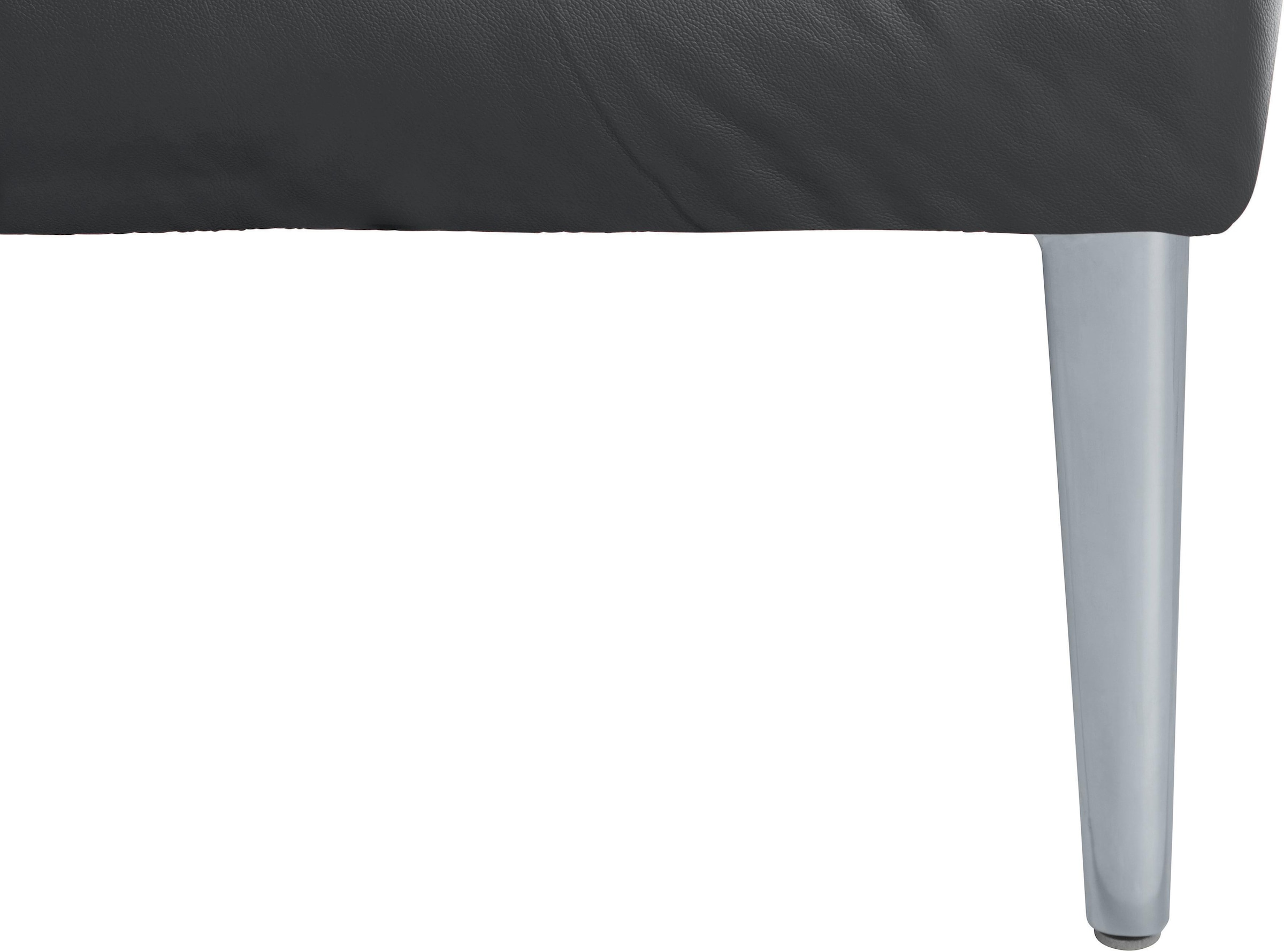 W.SCHILLIG Ecksofa »enjoy&MORE, Designsofa, elegant und bequem, L-Form«, mit Sitztiefenverstellung, Füße silber matt, Breite 310 cm