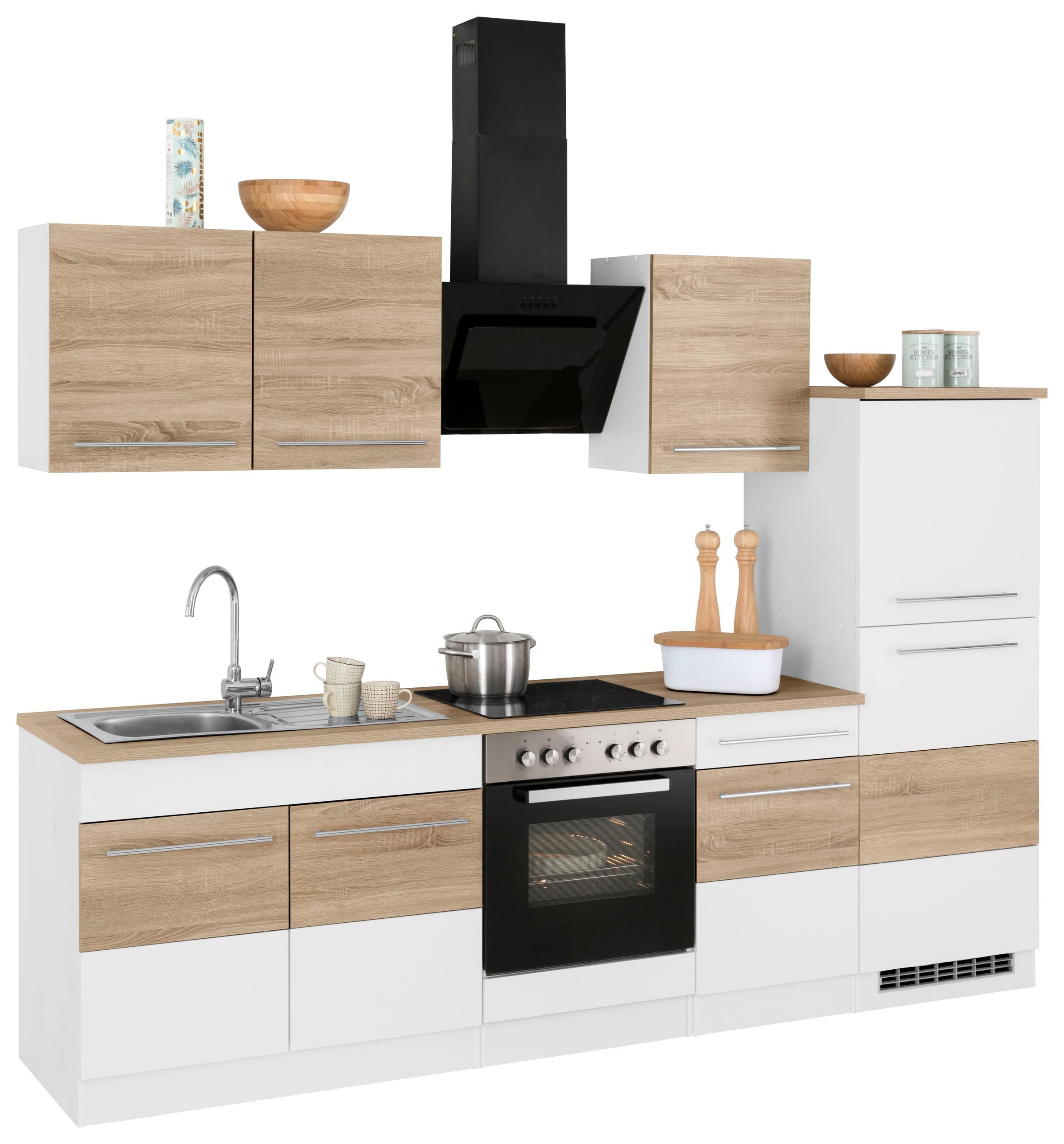 KOCHSTATION Küchenzeile »KS-Trient« Breite 270 cm, wahlweise mit E-Geräten, mit Arbeitsplatte