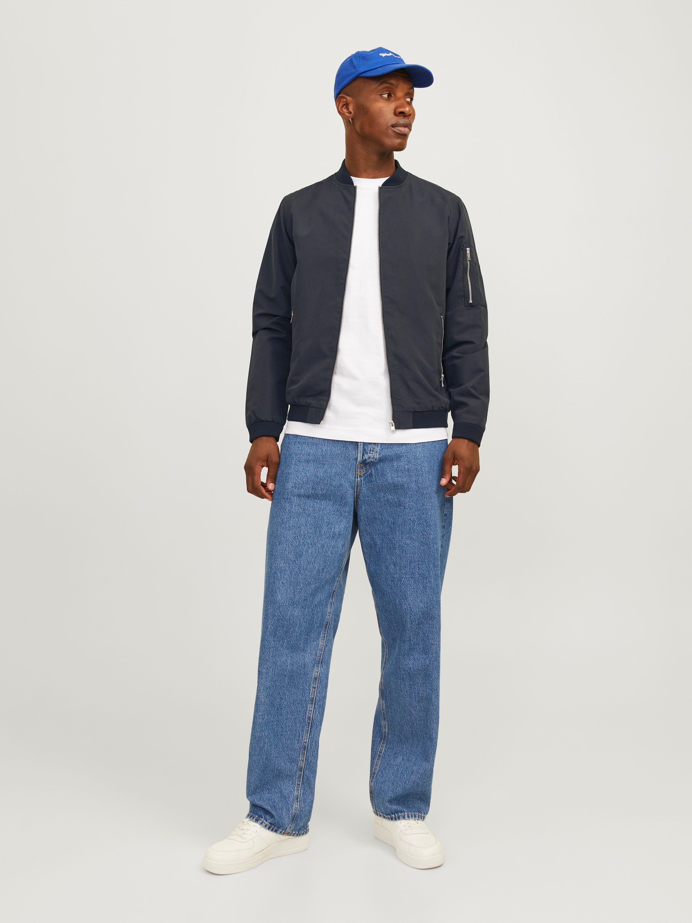 Jack & Jones Blouson »JJERUSH mit Stehkragen und Reißverschlusstaschen« ohne Kapuze unifarben, modisch, regular fit, Polyester