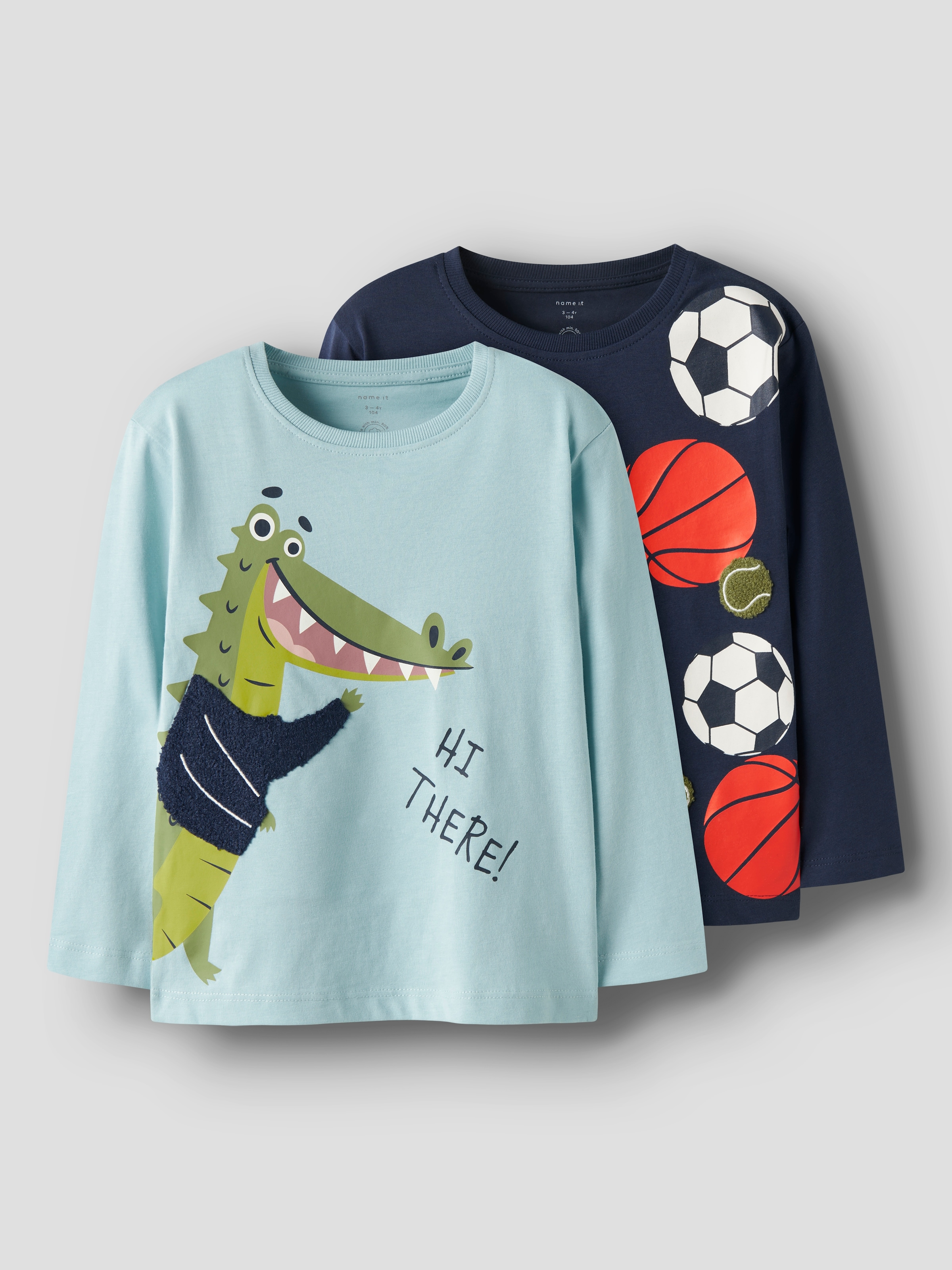 Name It T-Shirt »NMMKINGSTON 2P LS NREG TOP PB«, (Packung, 2 tlg.)