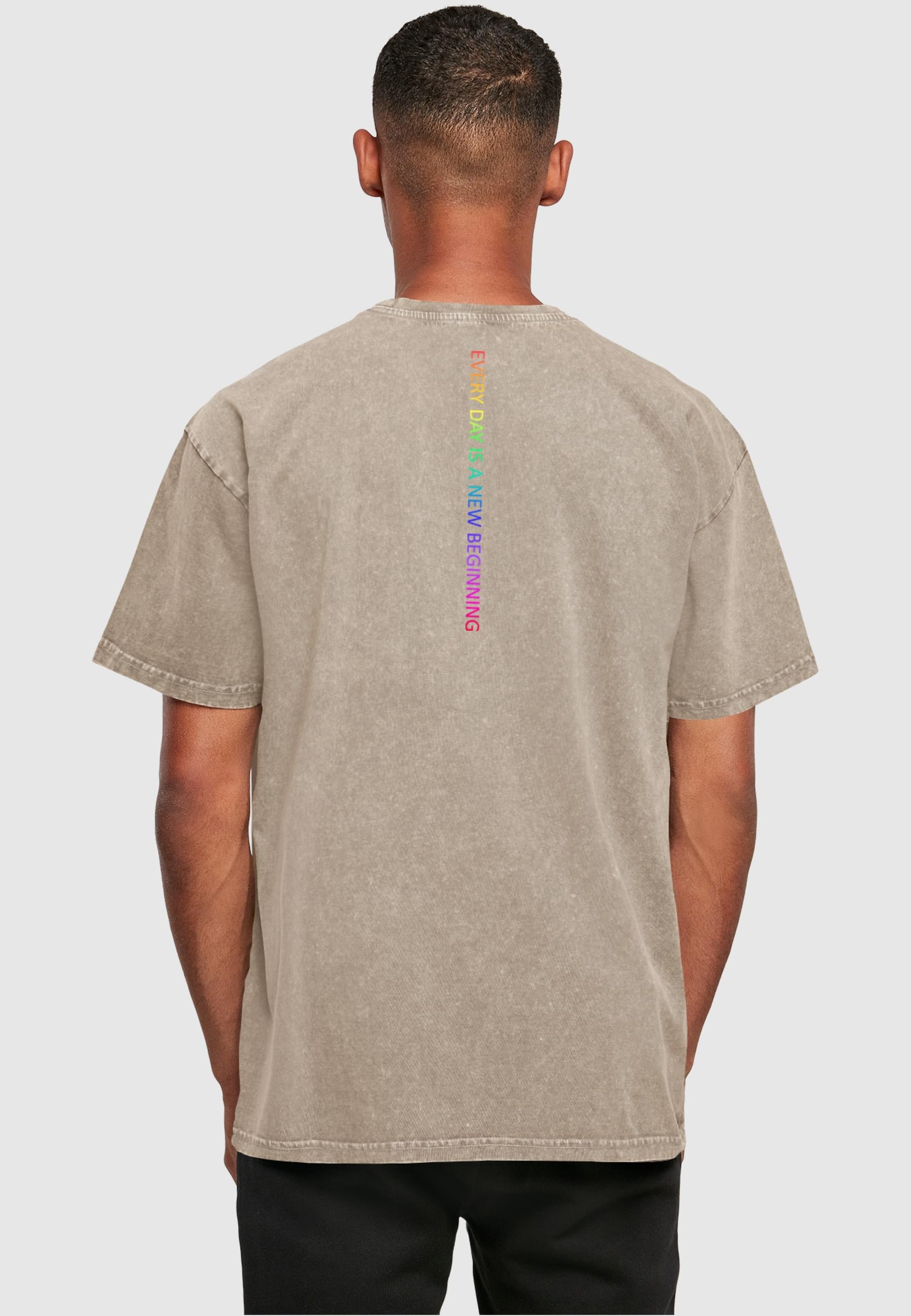 Merchcode T-Shirt »Merchcode Herren Hope Rainbow Acid Washed Heavy Oversized Tee« 1 Stk.