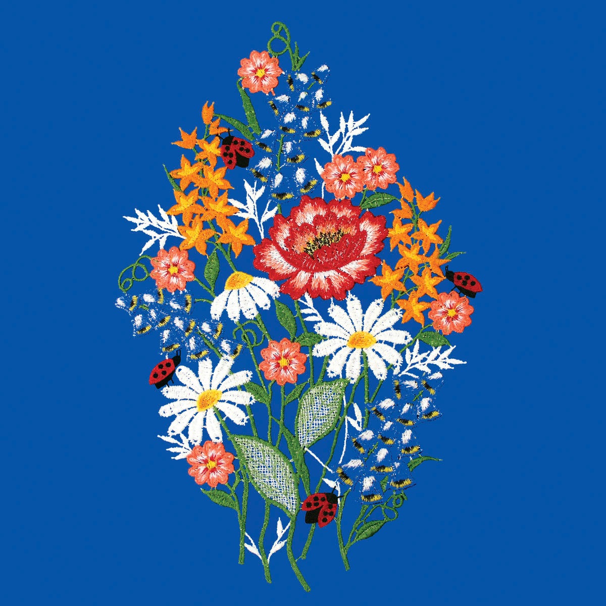 W. Reuter & Sohn - Plauener Spitze® Fensterbild »Fensterbild "Sommerstrauß" farbig«