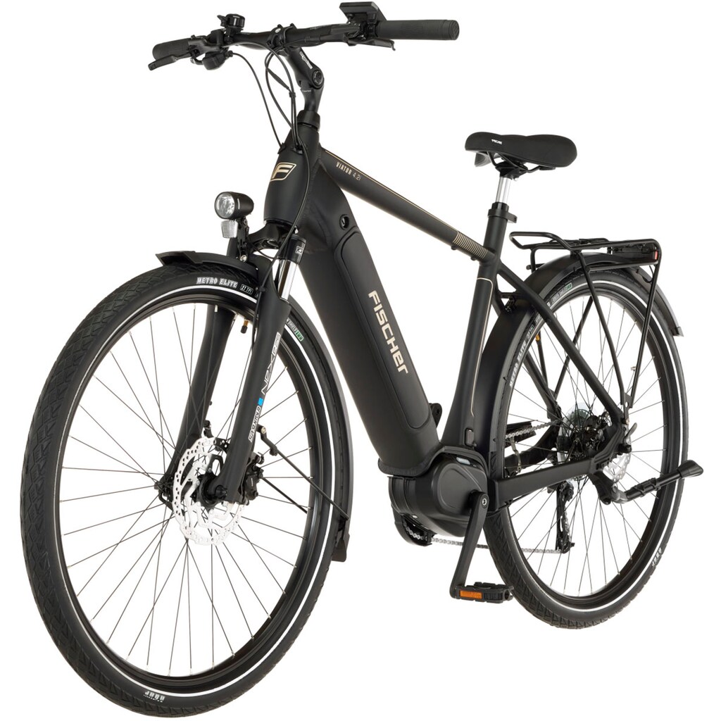 FISCHER Fahrrad E-Bike »VIATOR 4.2i 711 55«, 9 Gang, Shimano, Acera, Mittelmotor 250 W, (mit Faltschloss)